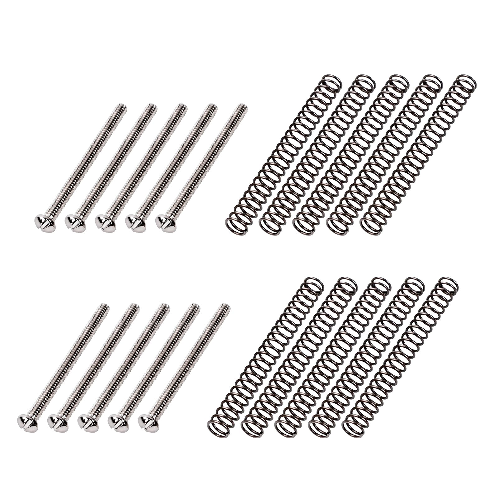 Banworks USA/Imperial Thread Guitar Humbucker Pickup Screws Vintage Slotted-Head Humbucker Pickup Height Screws with Springs for