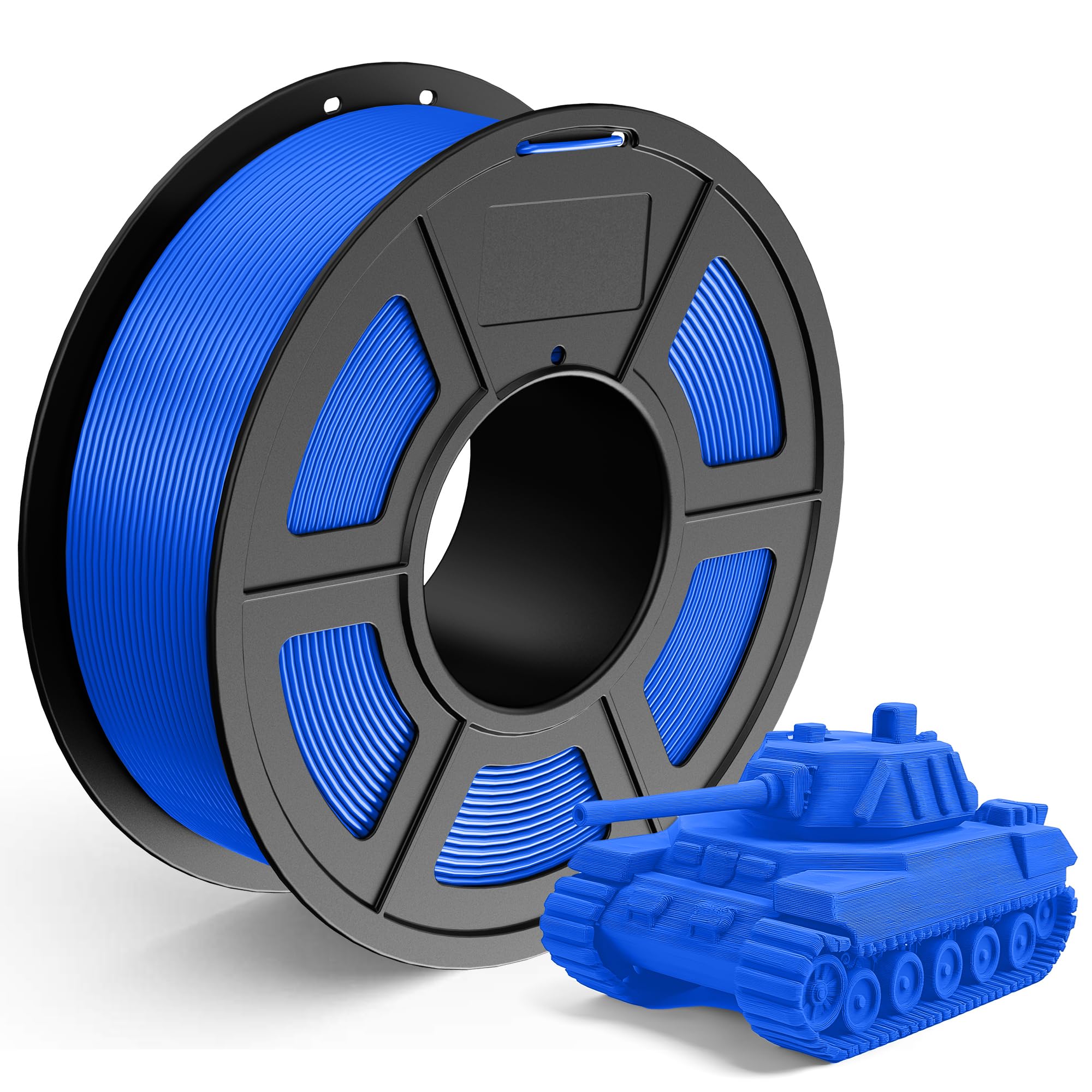 TECBEARS PLA 3D Printer Filament, PLA Filament 1.75mm, Neatly Wound 3D Printing Filament, Dimensional Accuracy +/- 0.02 mm, 1Kg 