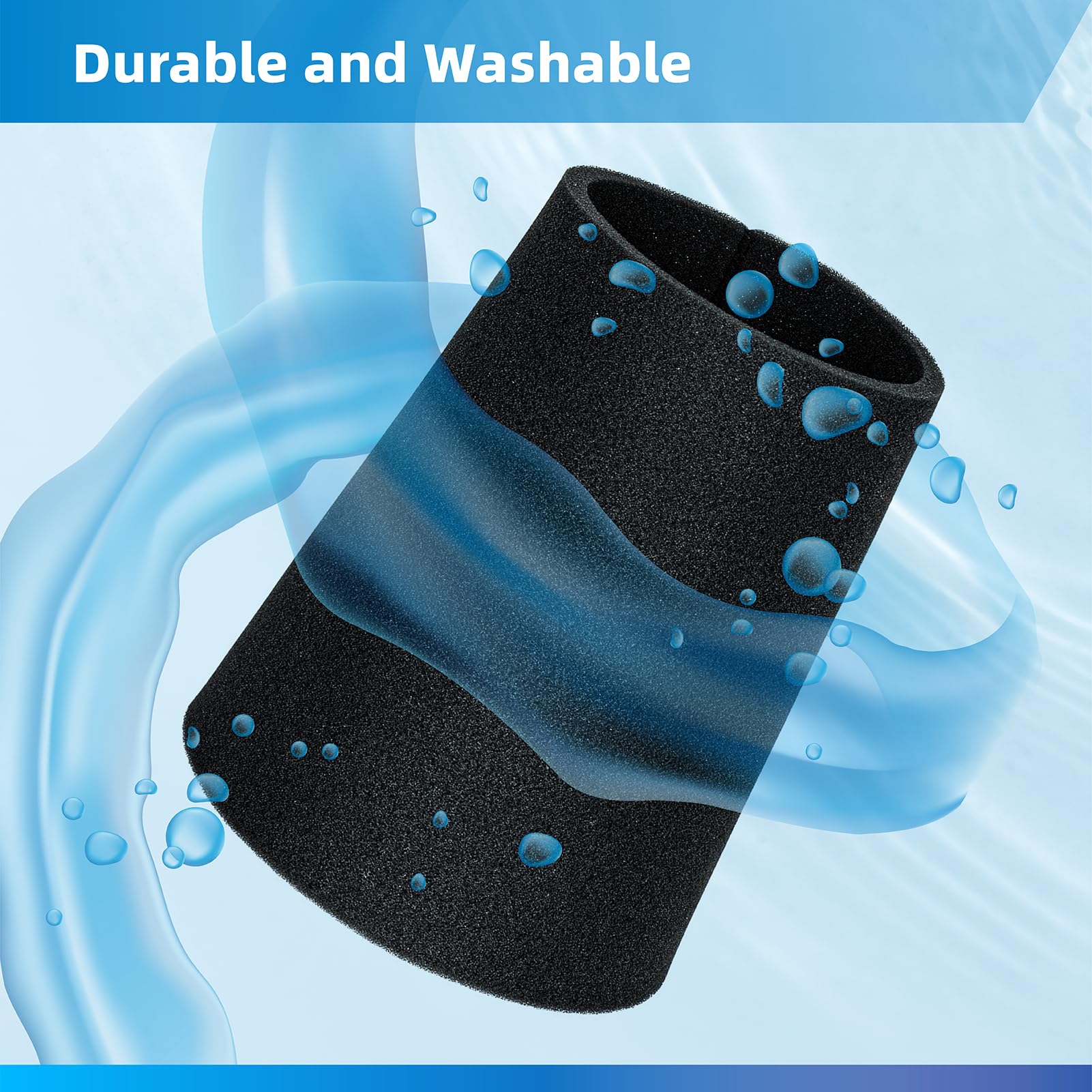 Ximoon 25 1202 Foam Filter Compatible With Stanley 1 5 Gallon Wet/Dry Vacuum Sl18910P 3, Sl18129, Sl18133,Sl18129 Filter Sponge