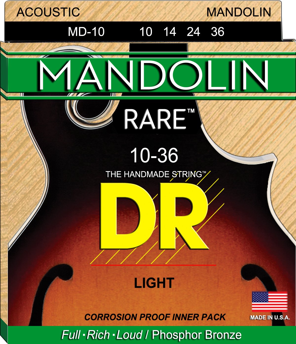 Dr Strings Mandolin: 10, 14, 24, 36