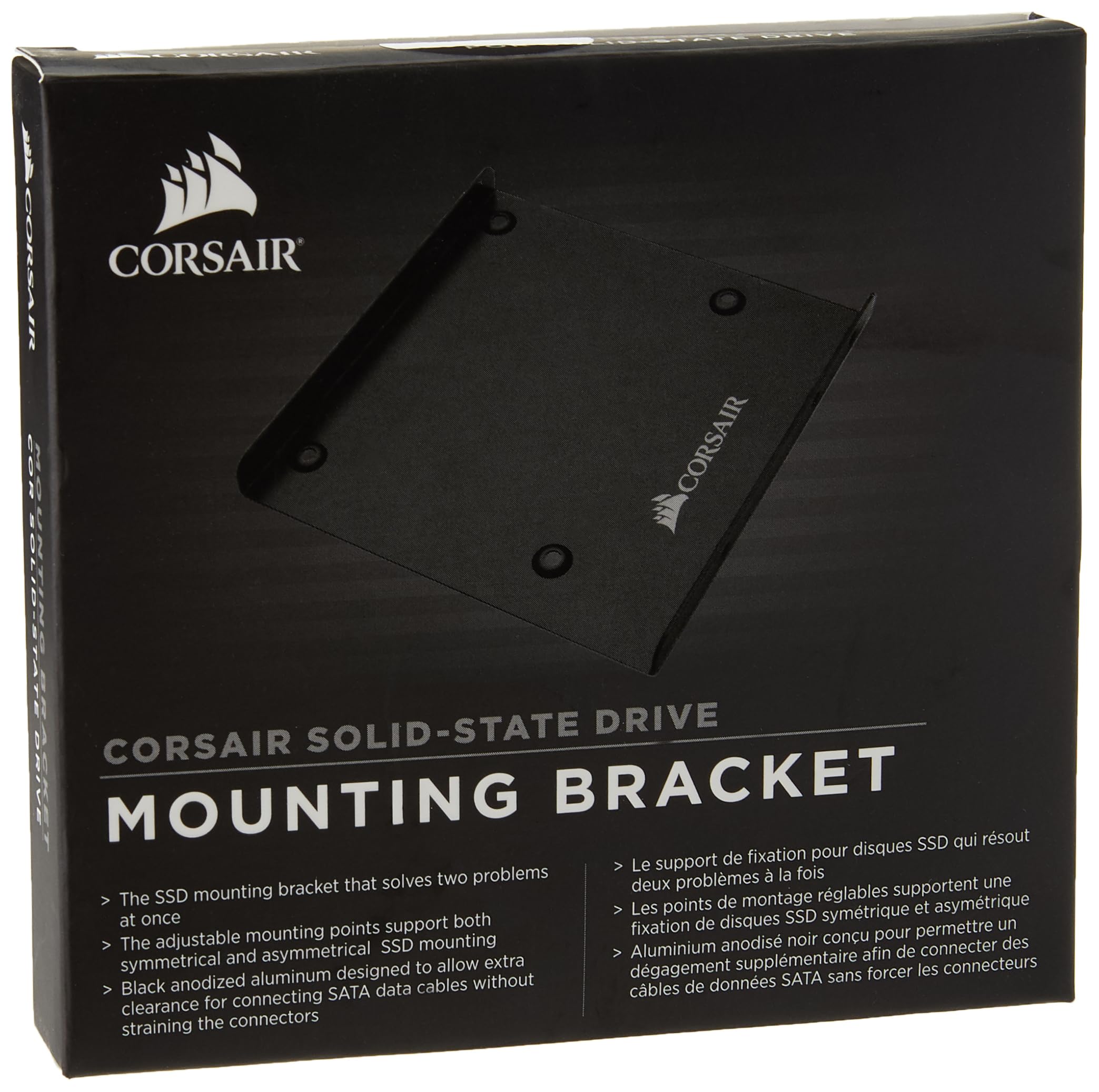 Corsair Ssd Mounting Bracket Kit 2.5 To 3.5 Drive Bay(Cssd-Brkt1), Black