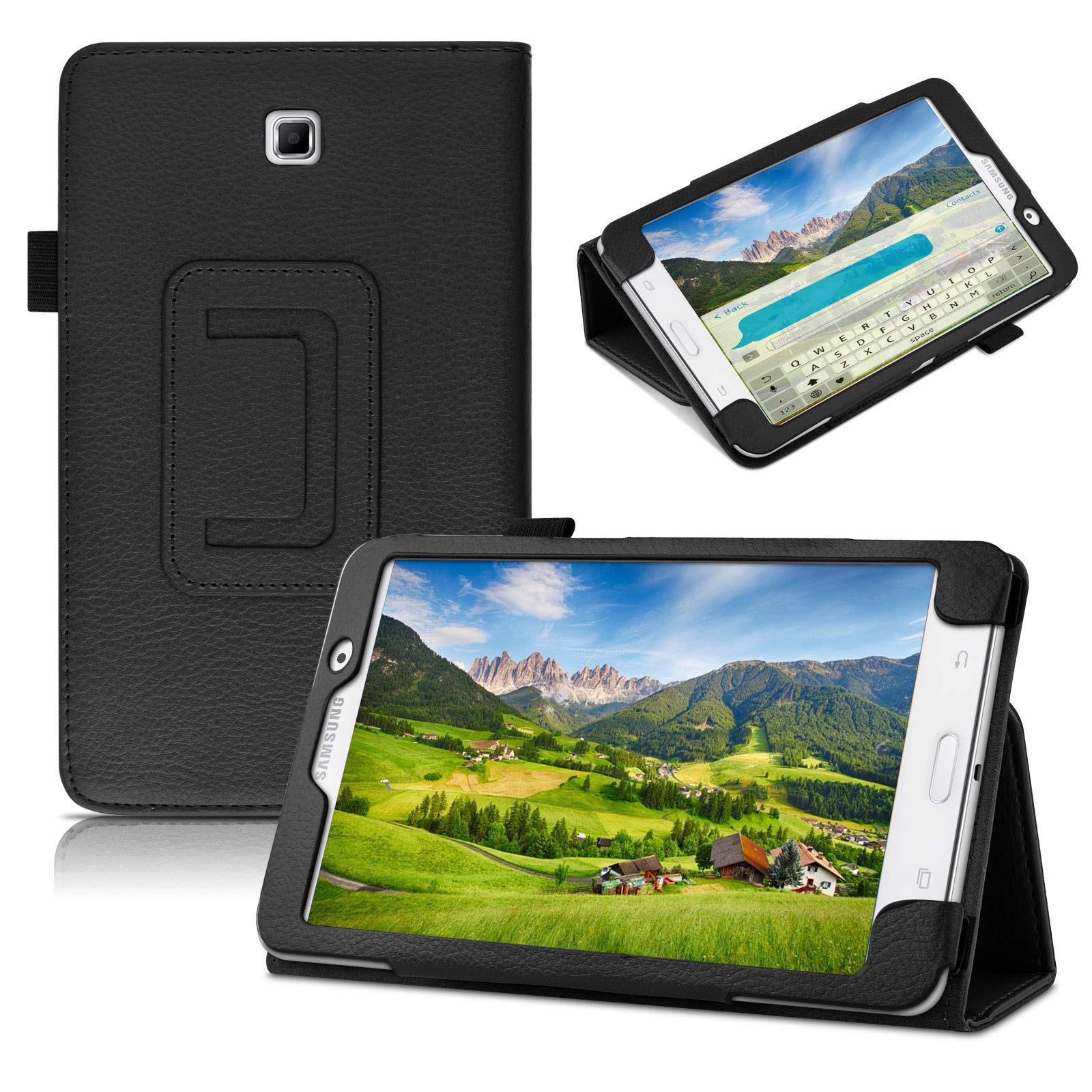Detuosi Slim Case For Samsung Galaxy Tab 4 7.0'' 2014 (Sm T230/T231/T235), Ultra Thin Lightweight Folio Folding Pu Leather Full 