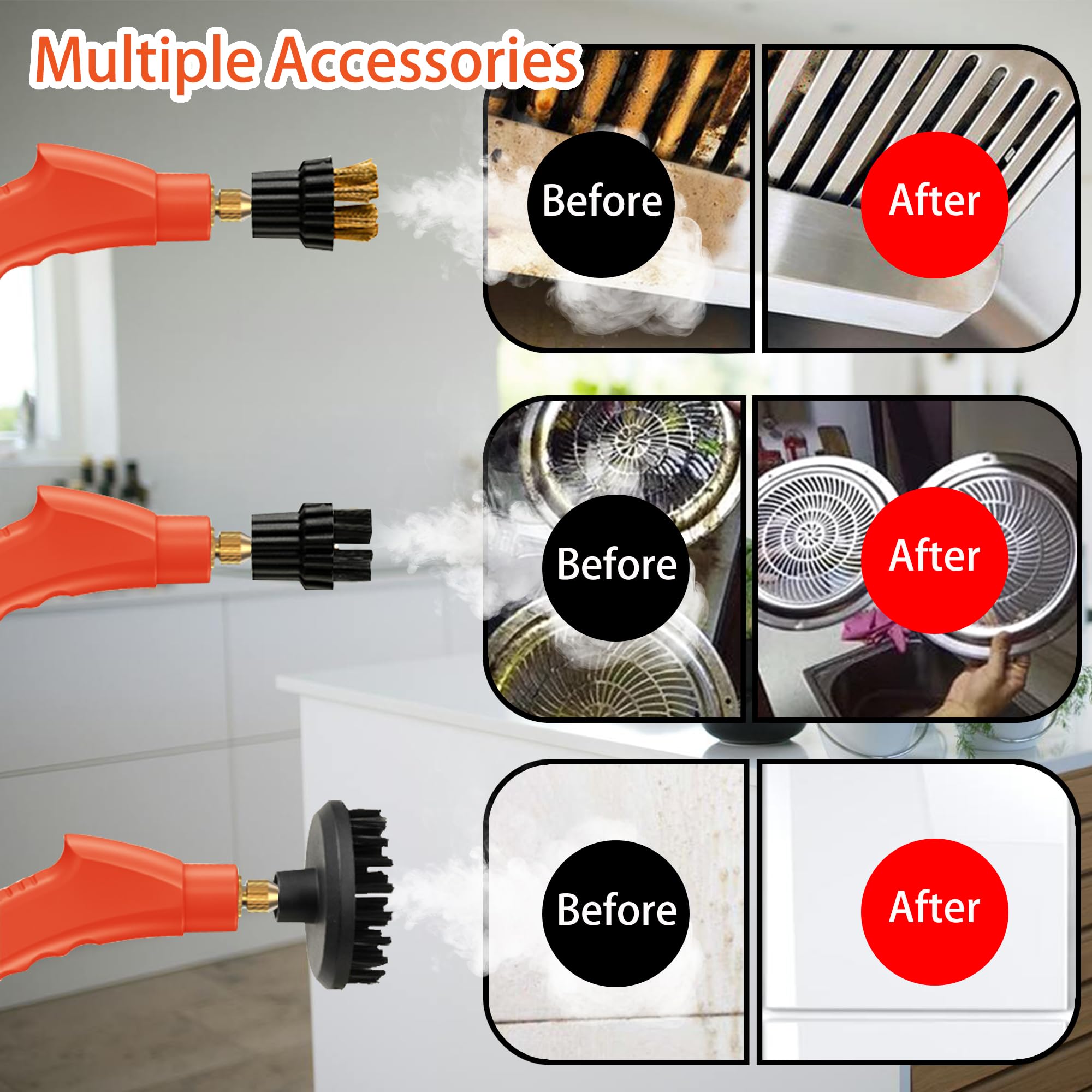 Yshunlai Handheld Steam Cleaner, 2500W High Pressure Steamer For Cleaning, Multi Purpose Steam Cleaning Machine For Home, Portab