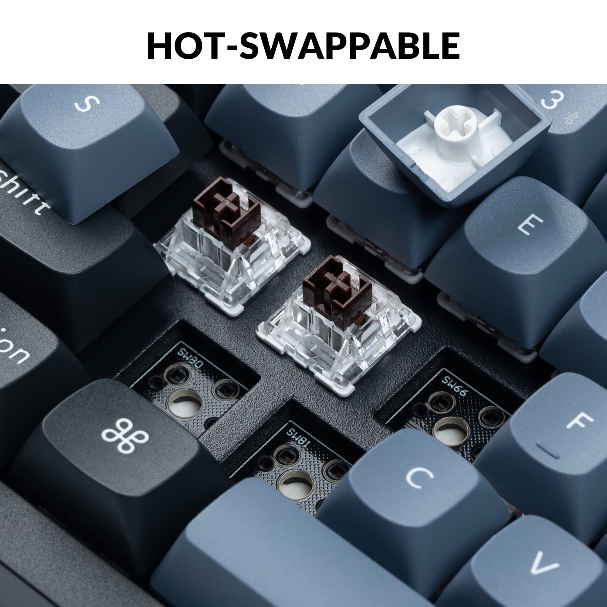 Keychron K10 Pro Wireless Mechanical Keyboard, QMK/VIA Programmable, Bluetooth/Wired, RGB Backlight, Hot-swappable K Pro Brown Switch