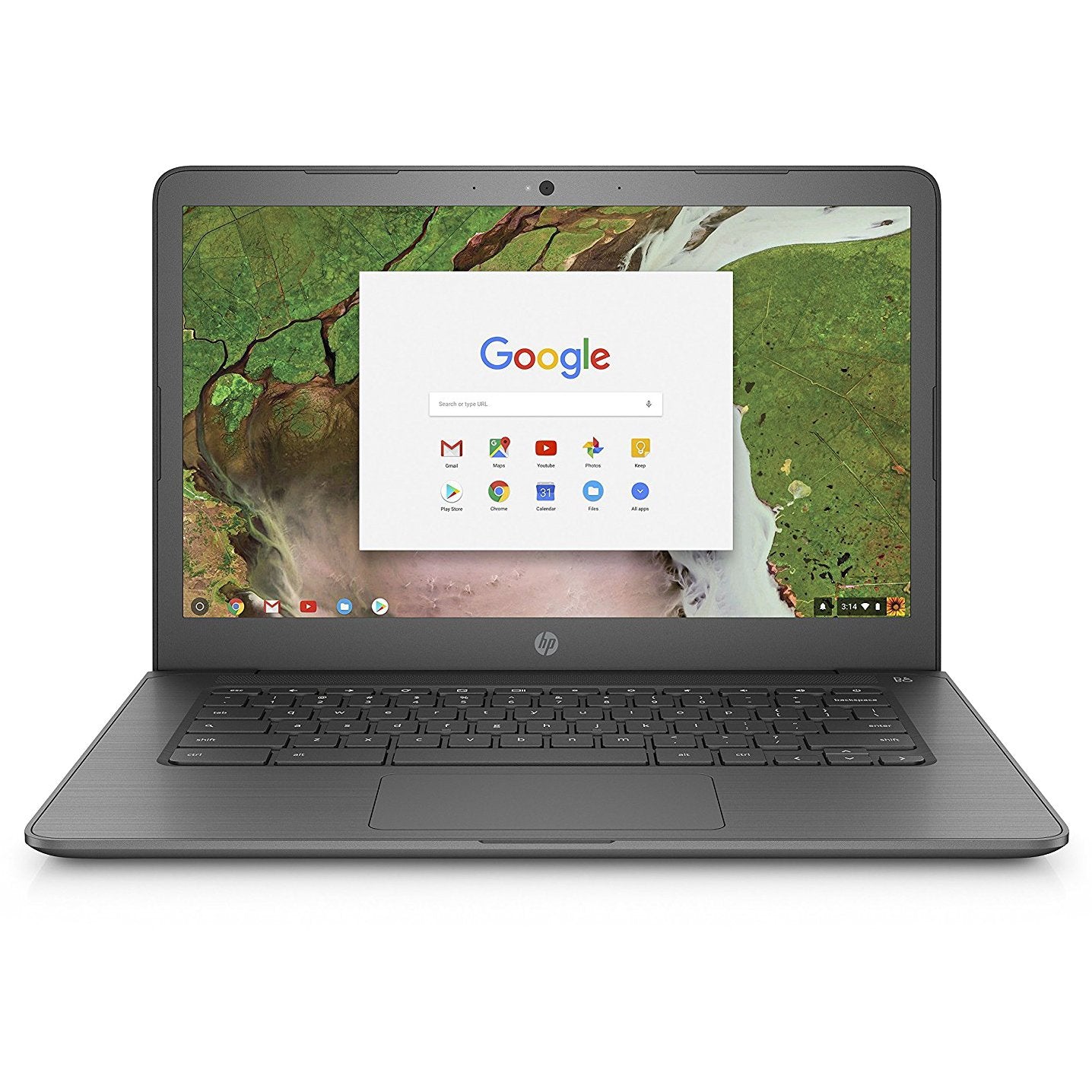 HP Chromebook 14 inch  Laptop  with 180 Degree  Hinge, Intel Celeron N3350  Processor, 4 GB  RAM, 16 GB eMMC Storage, Chrome OS (14 ca020nr, Gray)