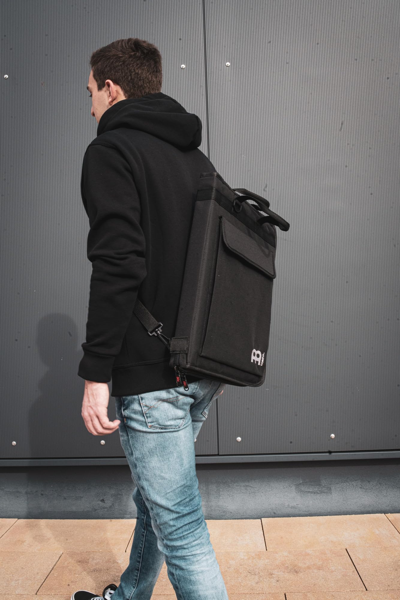 Meinl Cymbals Professional Drumstick Sling Bag With Extra Wide Shape And Body Strap - Includes Floor Tom Hooks - Also Great For