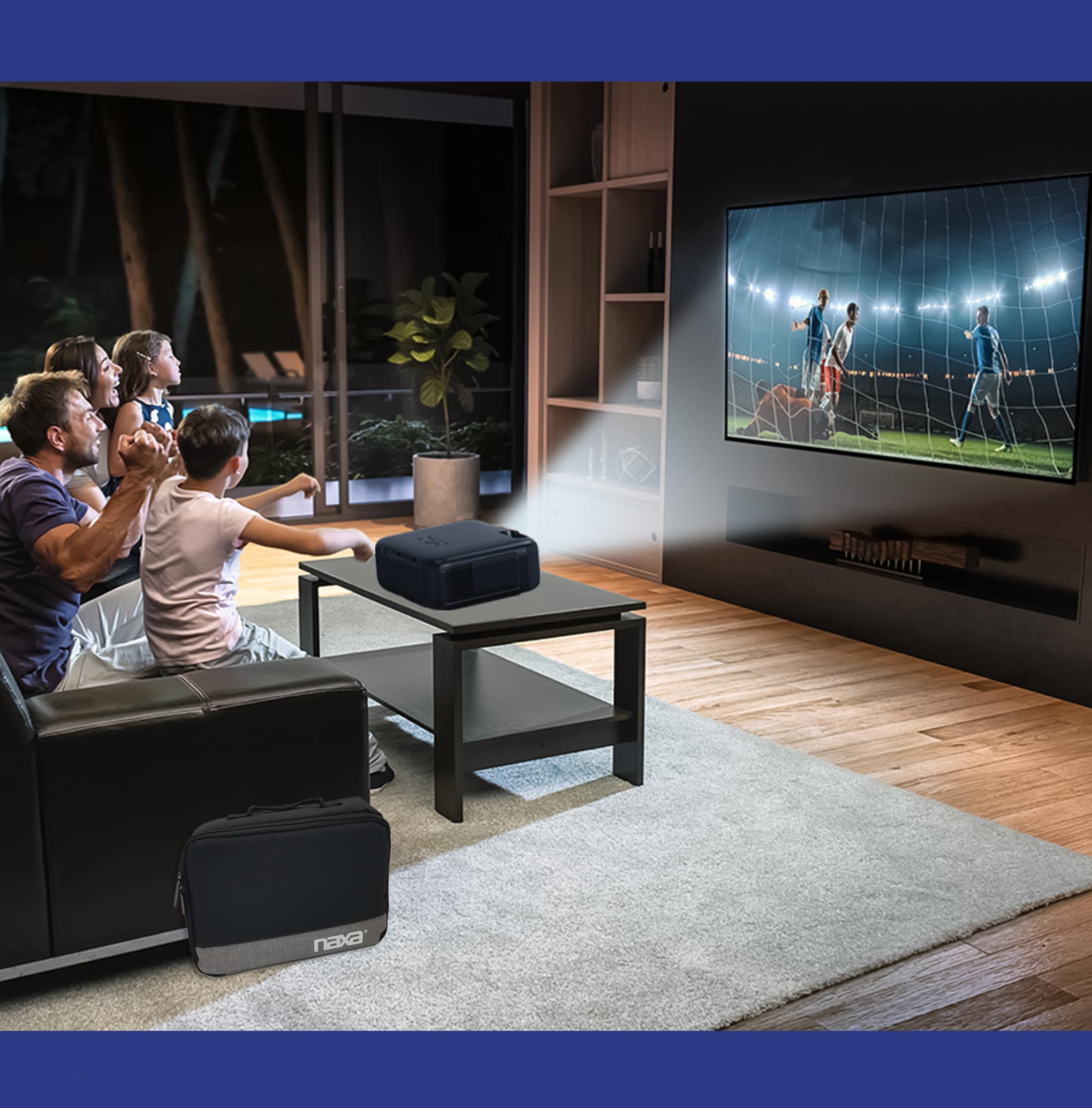 Naxa Electronics Nvp 3002C 210 Home Theater Lcd Projector Combo With 100 Portable Screen Remote And Case Gaming Consoles Bluetoo