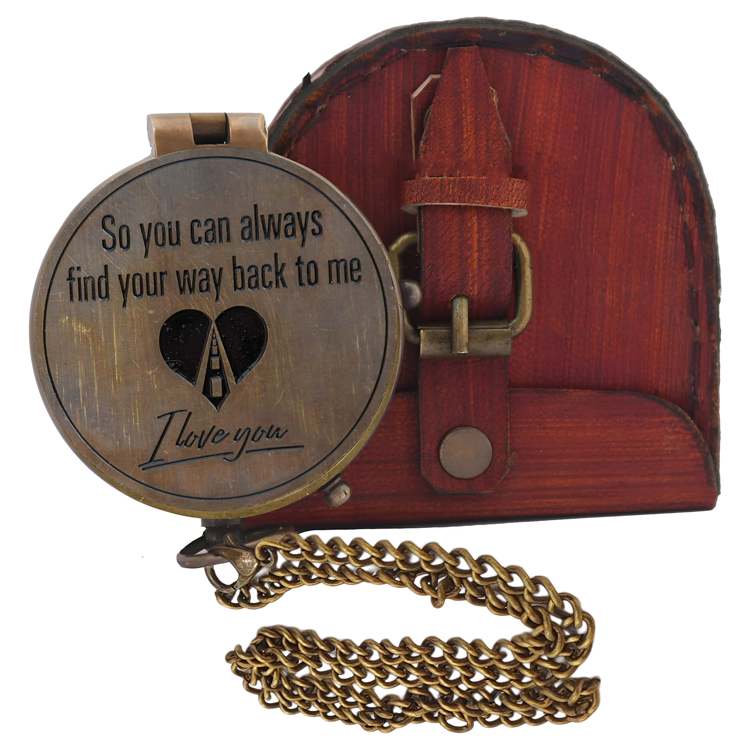 Engraved Brass Compass  Personalized Sundial Compass, Viking Compass Gift To Her, Nautical Gift For Boyfriend Perfect And Unique