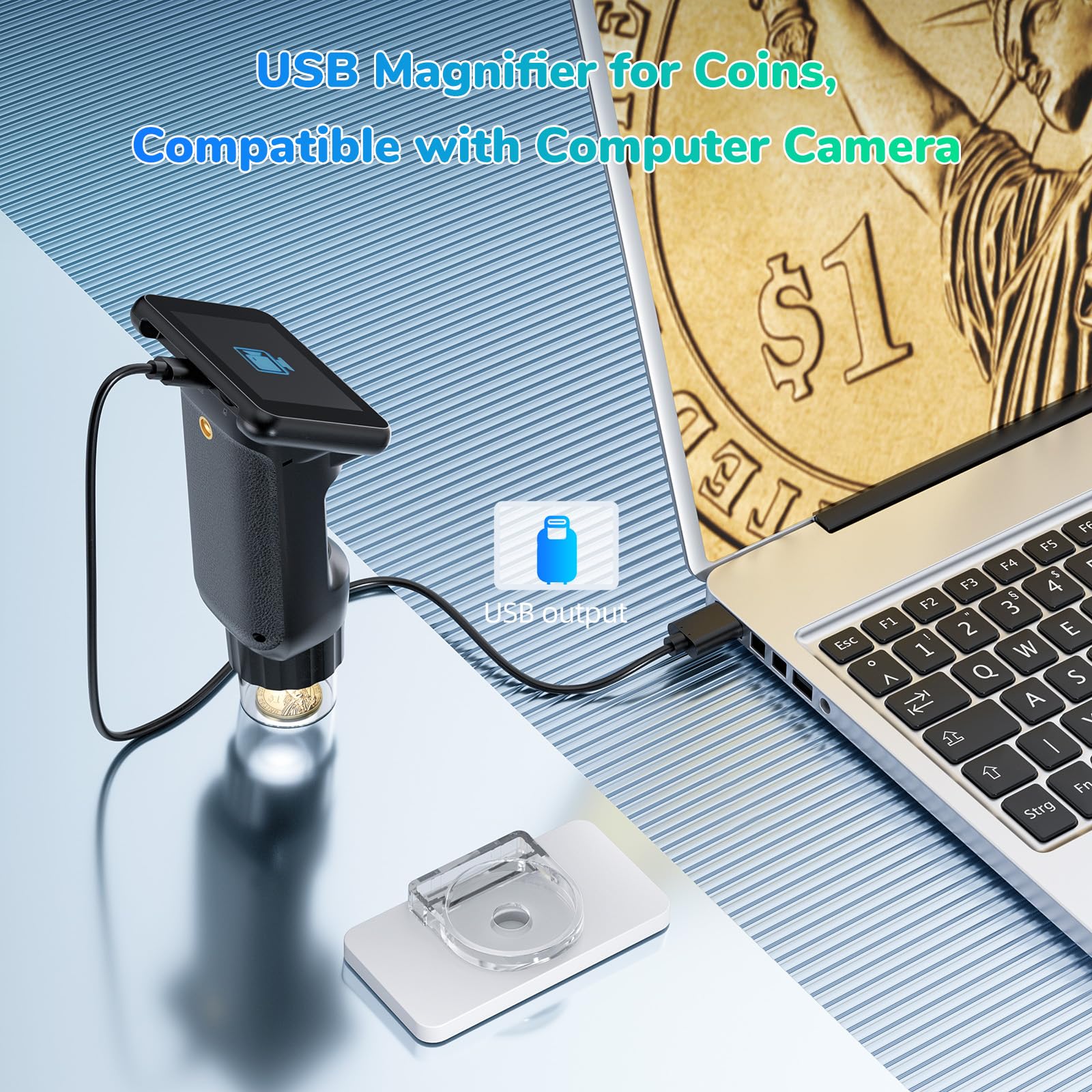 Linkmicro Lm013 Microscope For Kids Adults, 2.8'' Portable Handheld Microscope With Lcd Screen, Pocket Microscope Kit For Kids 8