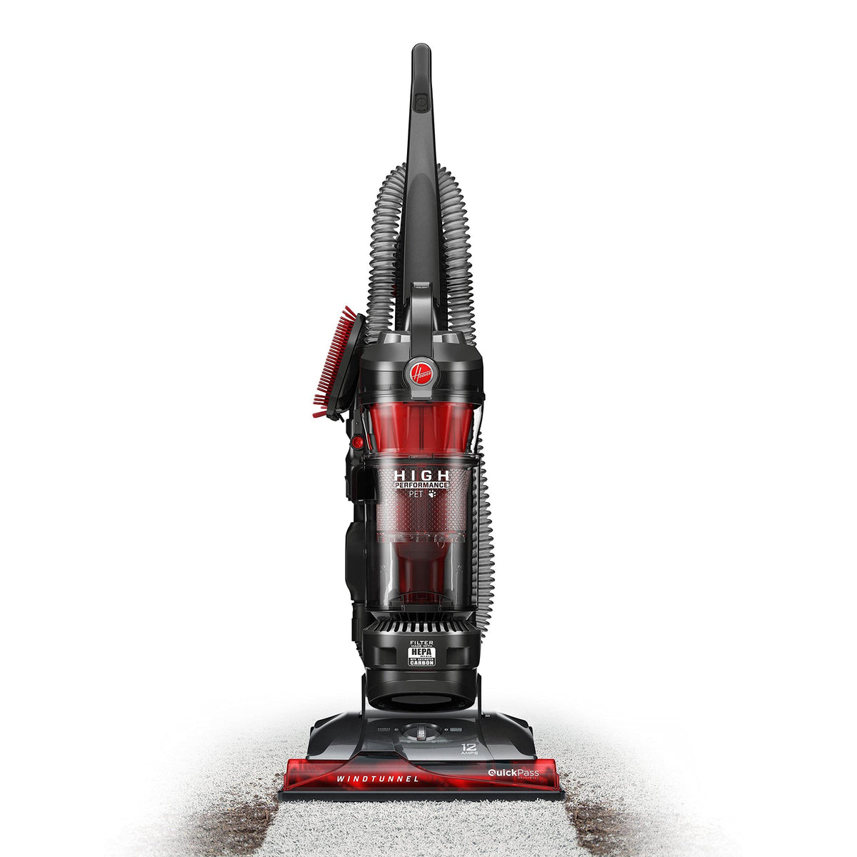 Hoover Windtunnel 3 Max Performance Pet, Bagless Upright Vacuum Cleaner, Hepa Media Filtration, For Carpet And Hard Floor, Uh726