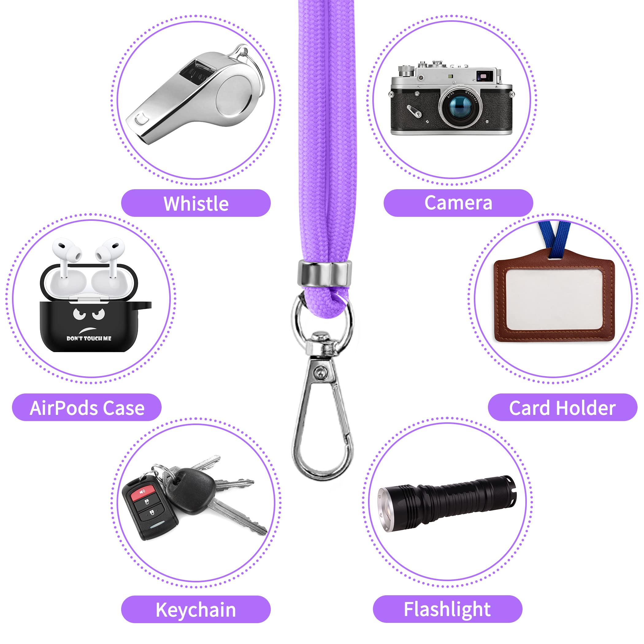 Cacoe Phone Lanyard 2 Pack 2   Adjustable Neck Strap,4   Phone Patches,Universal Crossbody Cell Phone Lanyards,Multifuctional Pa