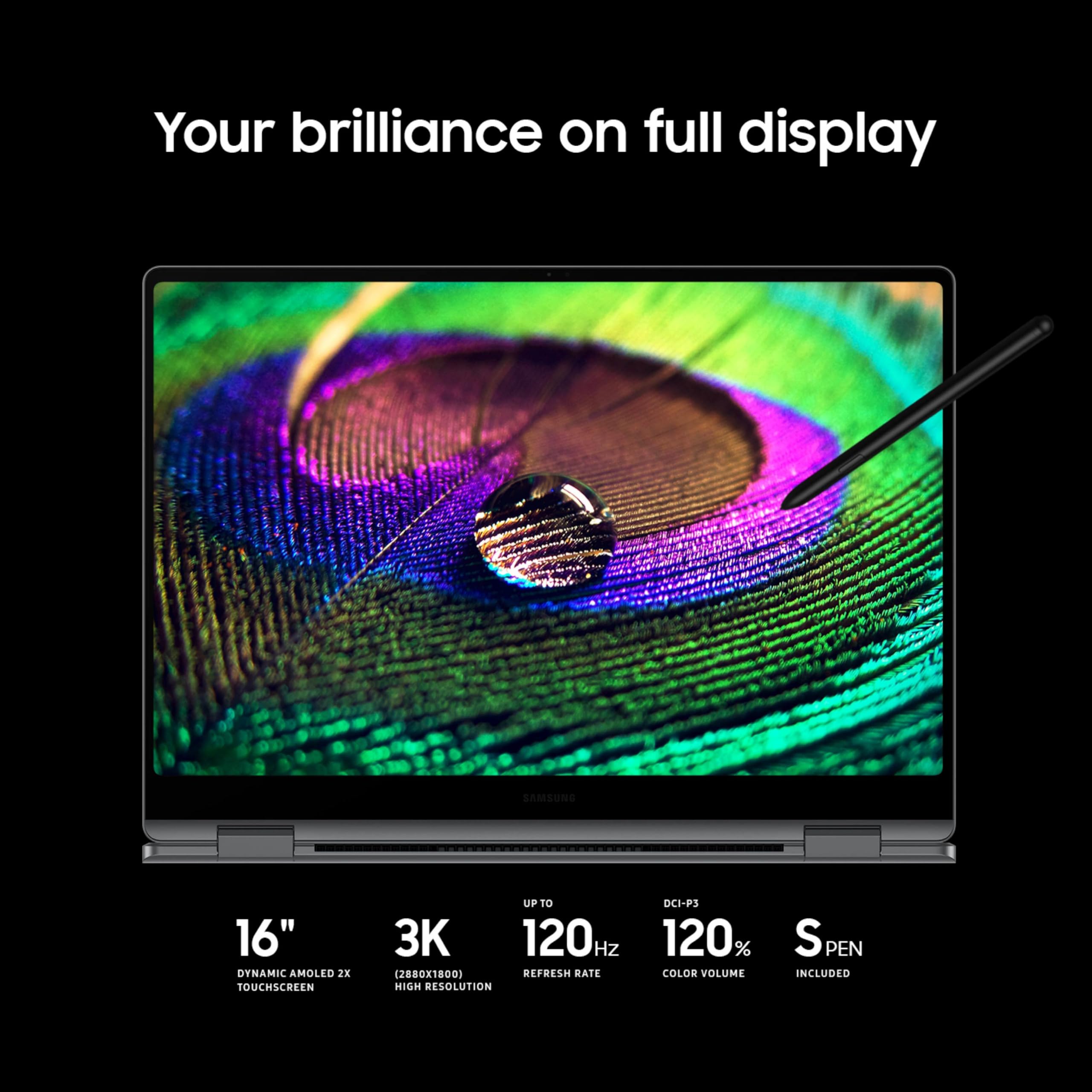 Samsung 16    Galaxy Book5 Pro 360 Copilot+ Pc, Ai Business Laptop, Windows 11 Pro, Intel Core Ultra 7 Processor 258V, 3K Amoled