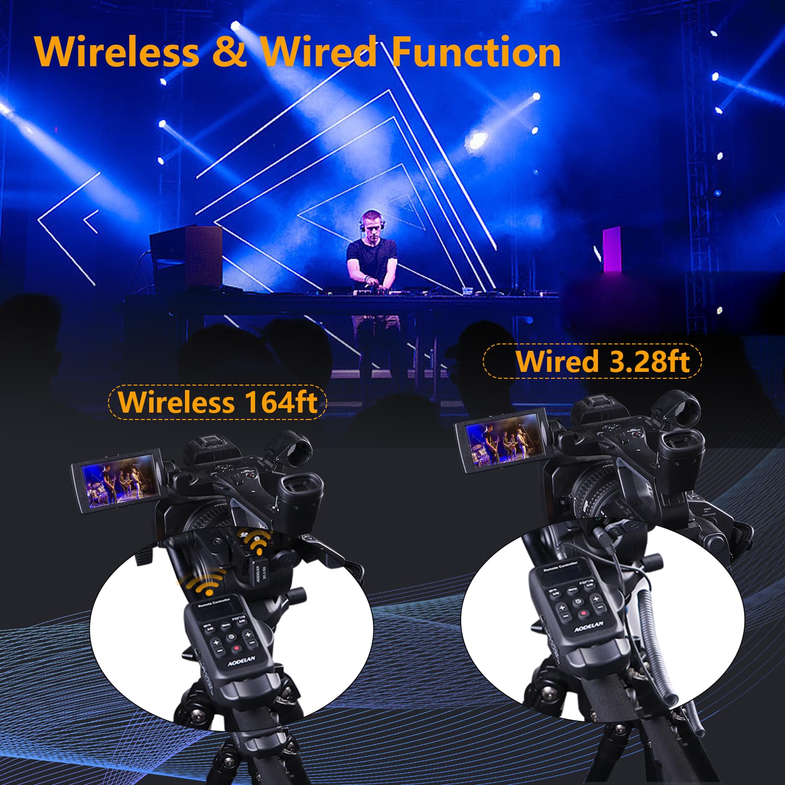 Wireless Camcorder Lanc Zoom Controller, Wired Remote Control With 2.5Mm Jack Cable, Iris, Focus, Video Recording And Zoom Comma