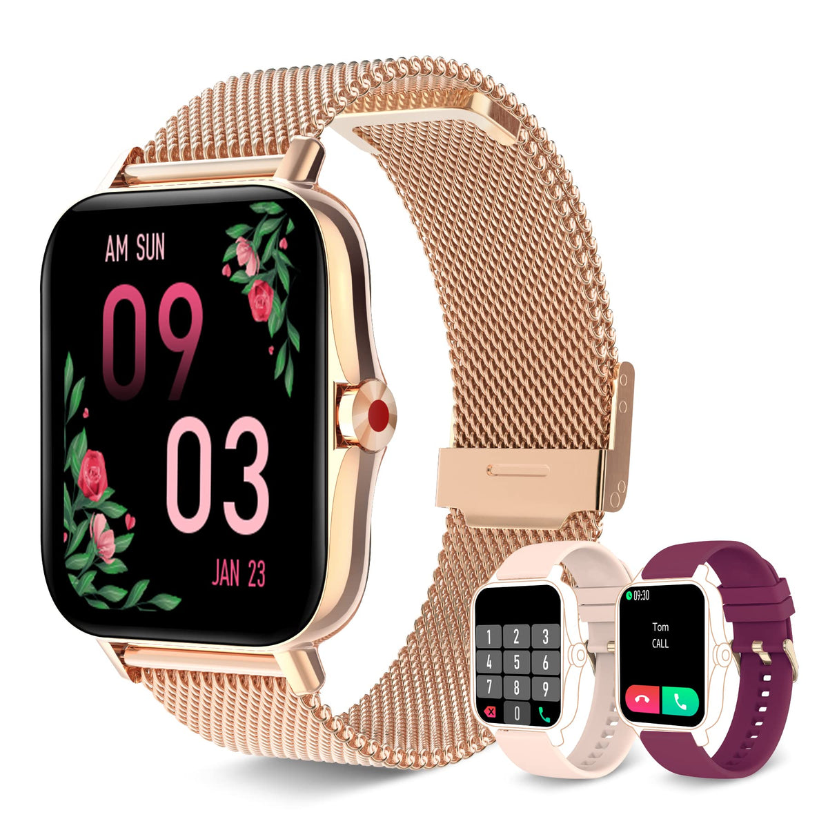 Iaret Smart Watch For Women(Call Receive/Dial), Fitness Tracker Waterproof Smartwatch For Android Ios Phones 1.7'' Hd Full Touch