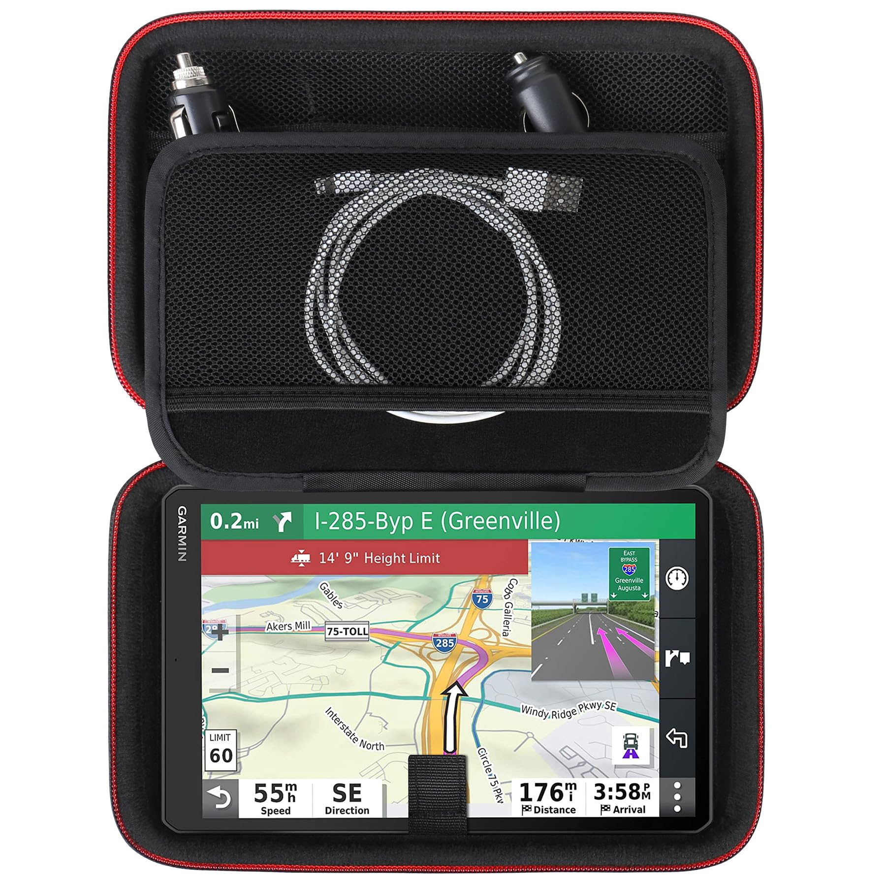 Supmay Hard GPS Case for Garmin dezl OTR1010/ dezl OTR1000/ RV 1095/ dezl OTR1020/ RV 1090, 10-inch GPS Truck Navigator Storage 