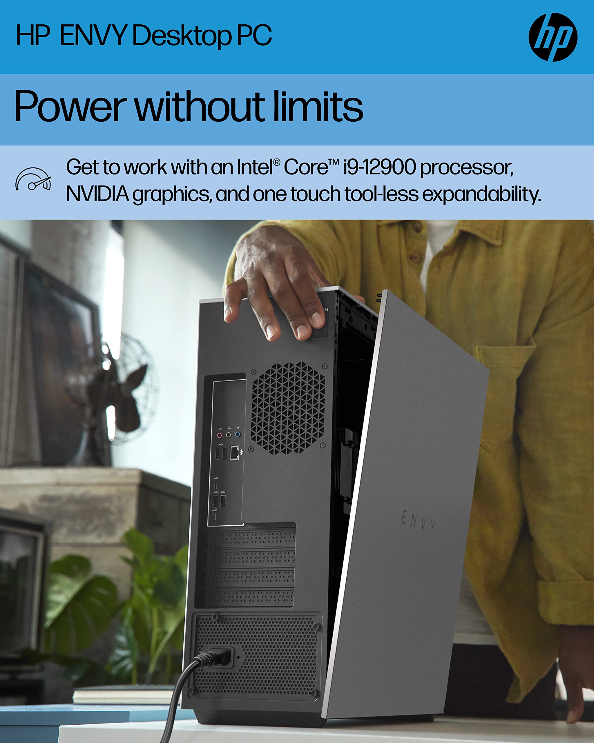 Hp Envy Desktop Bundle Pc, Nvidia Geforce Rtx 3070 Graphics,12Th Generation Intel Core I9 Processor, 16 Gb Sdram, 1 Tb Ssd, Wind