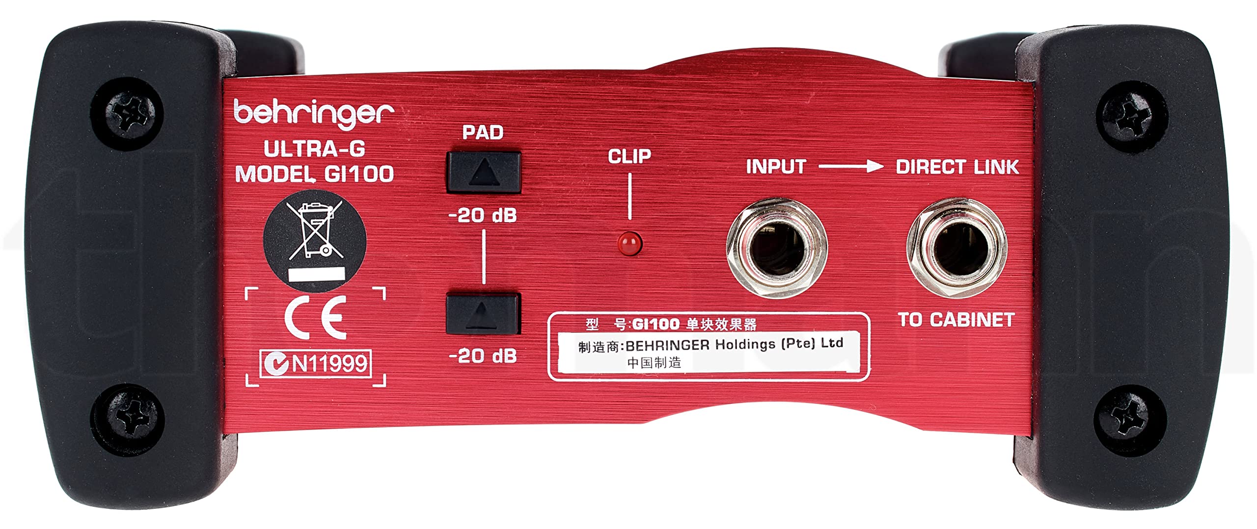 Behringer Ultra G Gi100 Professional Battery/Phantom Powered Di Box With Guitar Speaker Emulation, 10Hz 160Khz Frequency Response