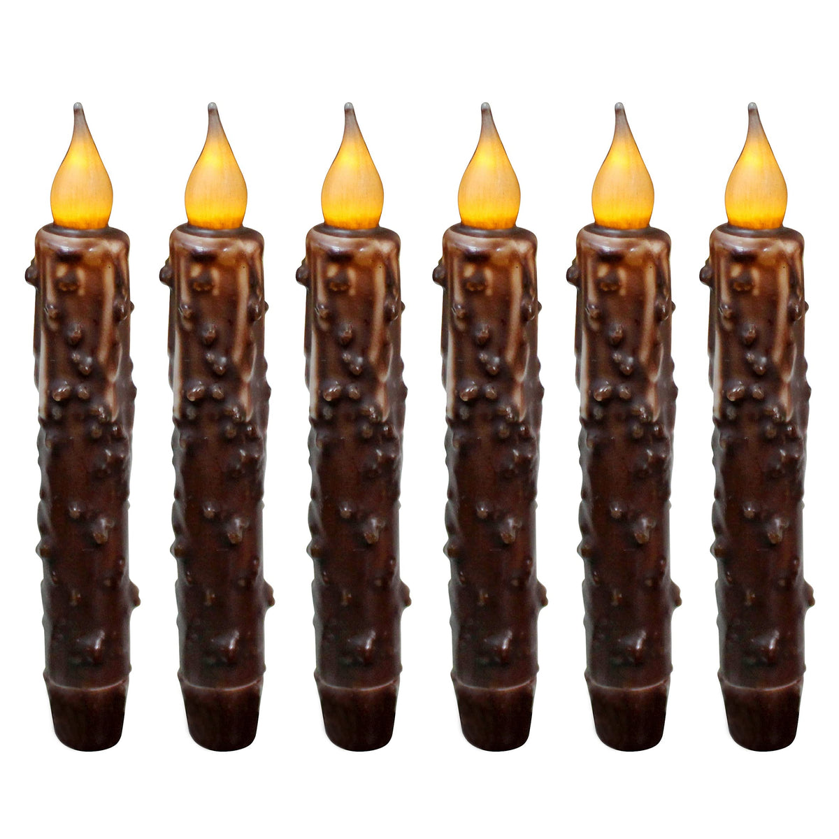 Cvhomedeco. Real Wax Hand Dipped Battery Operated Led Timer Taper Candles Rustic Primitive Flameless Lights D