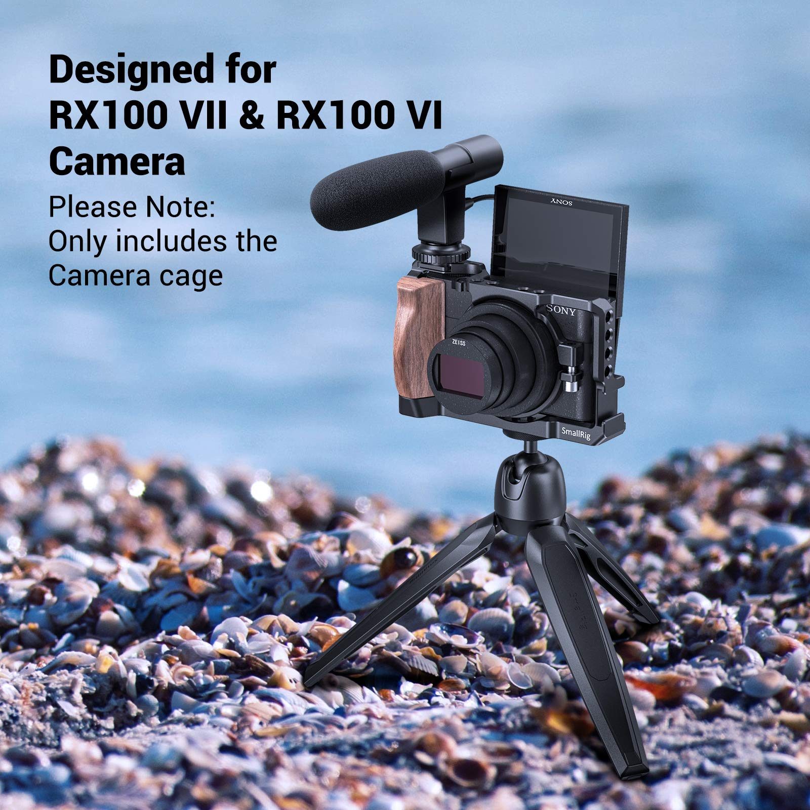 Small Rig Vlog Kit Camera SMALLRIG Vlog Camera Cage for Sony RX100 VI and RX100 VII Camera (Fits ...
