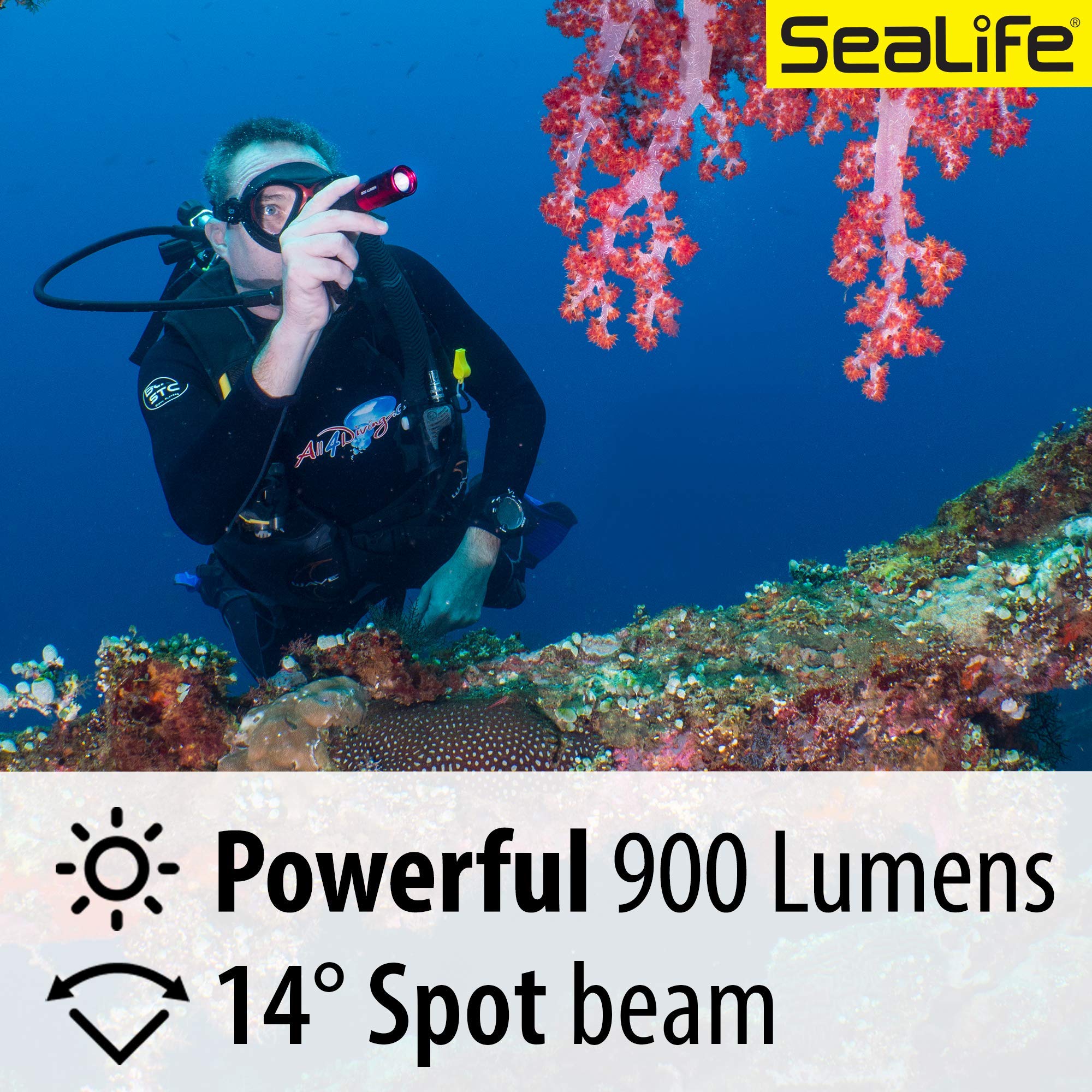 Sealife Sea Dragon Mini 900S Compact Led Dive Light (Sl653)