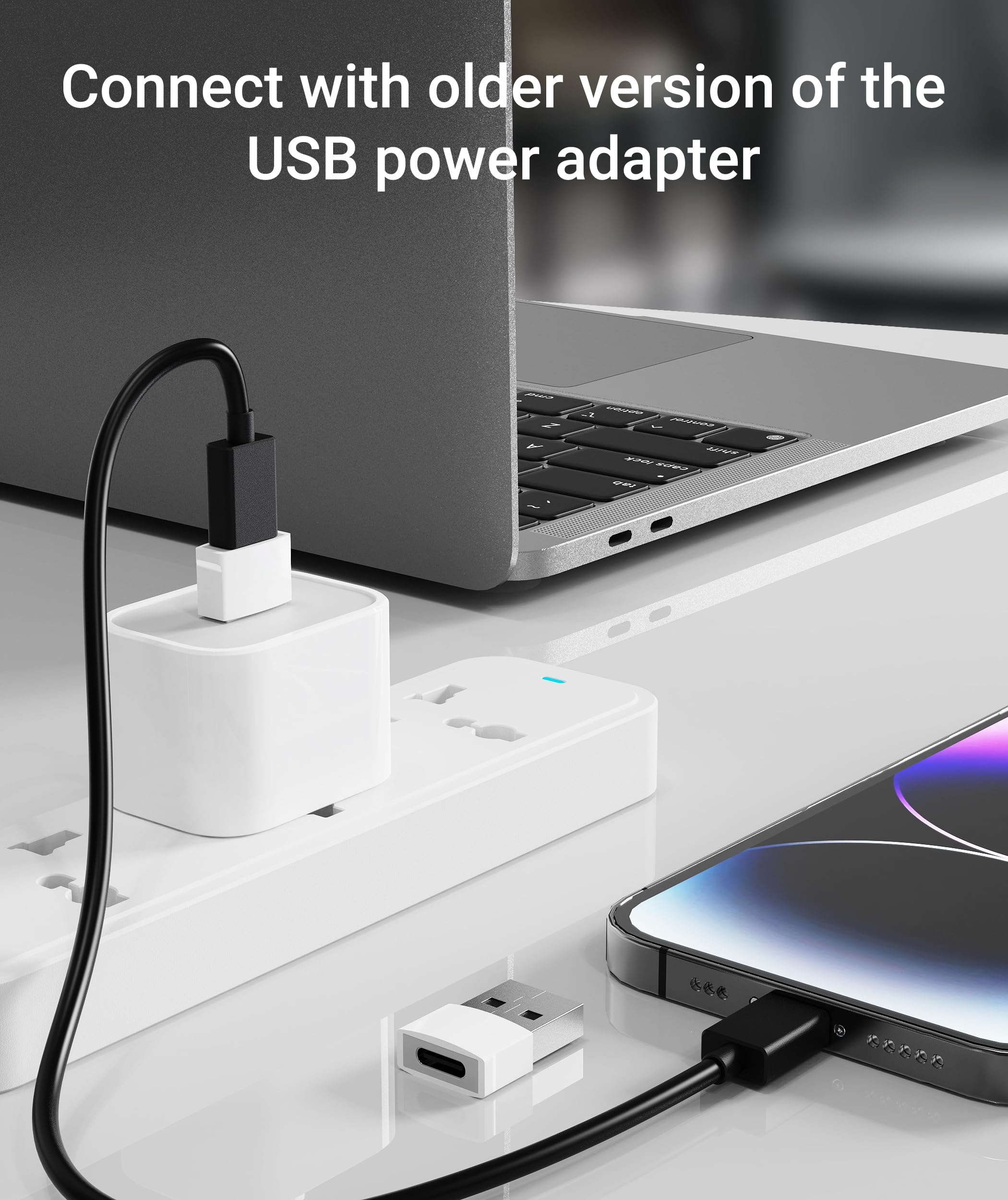 Syntech Usb To Usb C Adapter 4 Pack, Type C Female To Usb Male Converter Power Charger Cable Adapter Compatible With Magsafe App