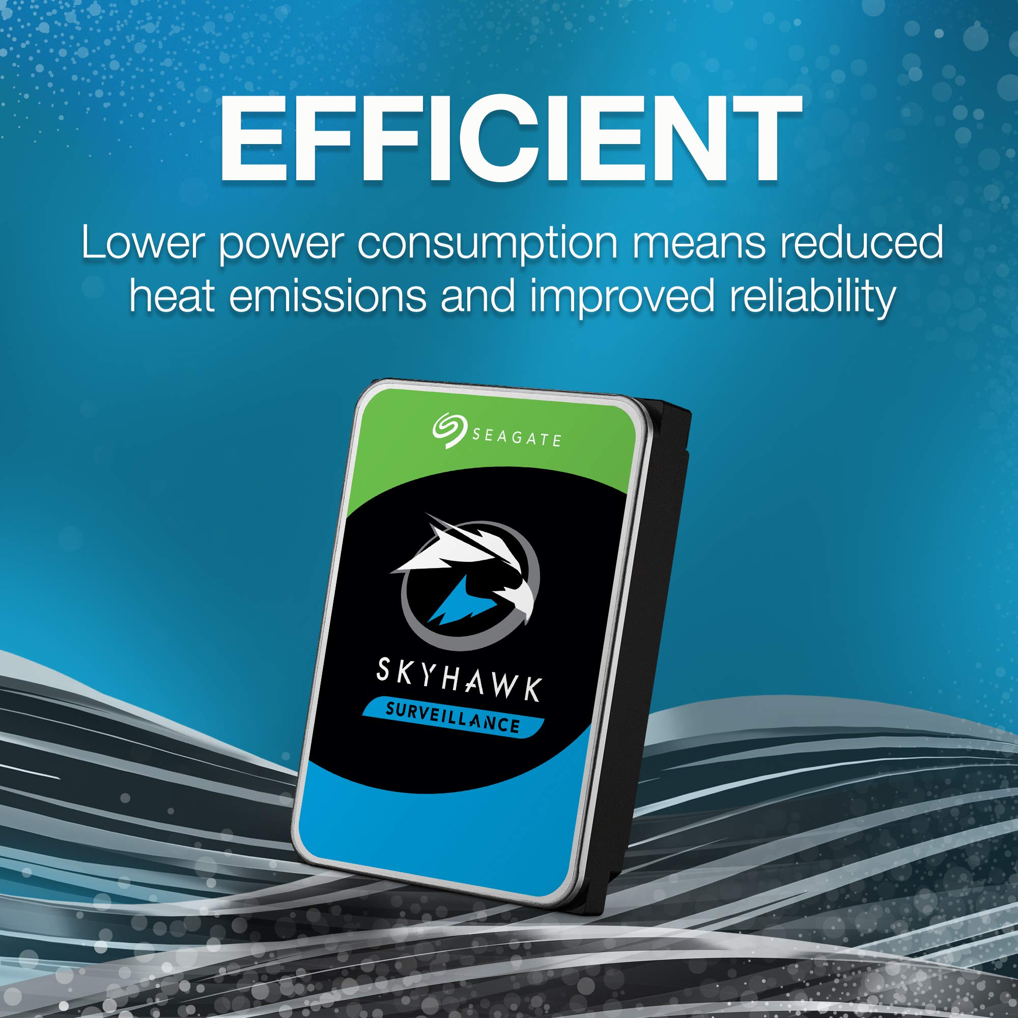 Seagate Skyhawk 4TB Video Internal Hard Drive HDD � 3.5 Inch SATA 6Gb/s 64MB Cache for DVR NVR Security Camera System with Drive Health Management and in House Rescue Services (ST4000VXZ16/016)