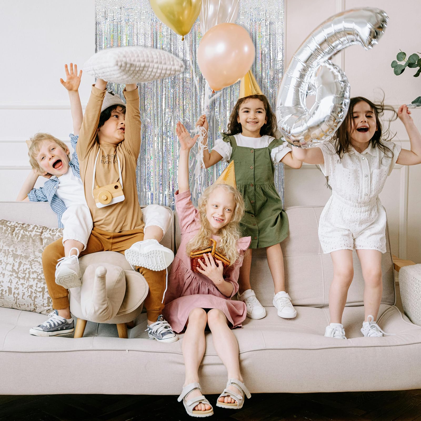 3 Pack Silver Backdrop Curtain Party Decorations Foil Fringe Backdrop Silver Tinsel Streamers Birthday Bachelorette New Year Chr