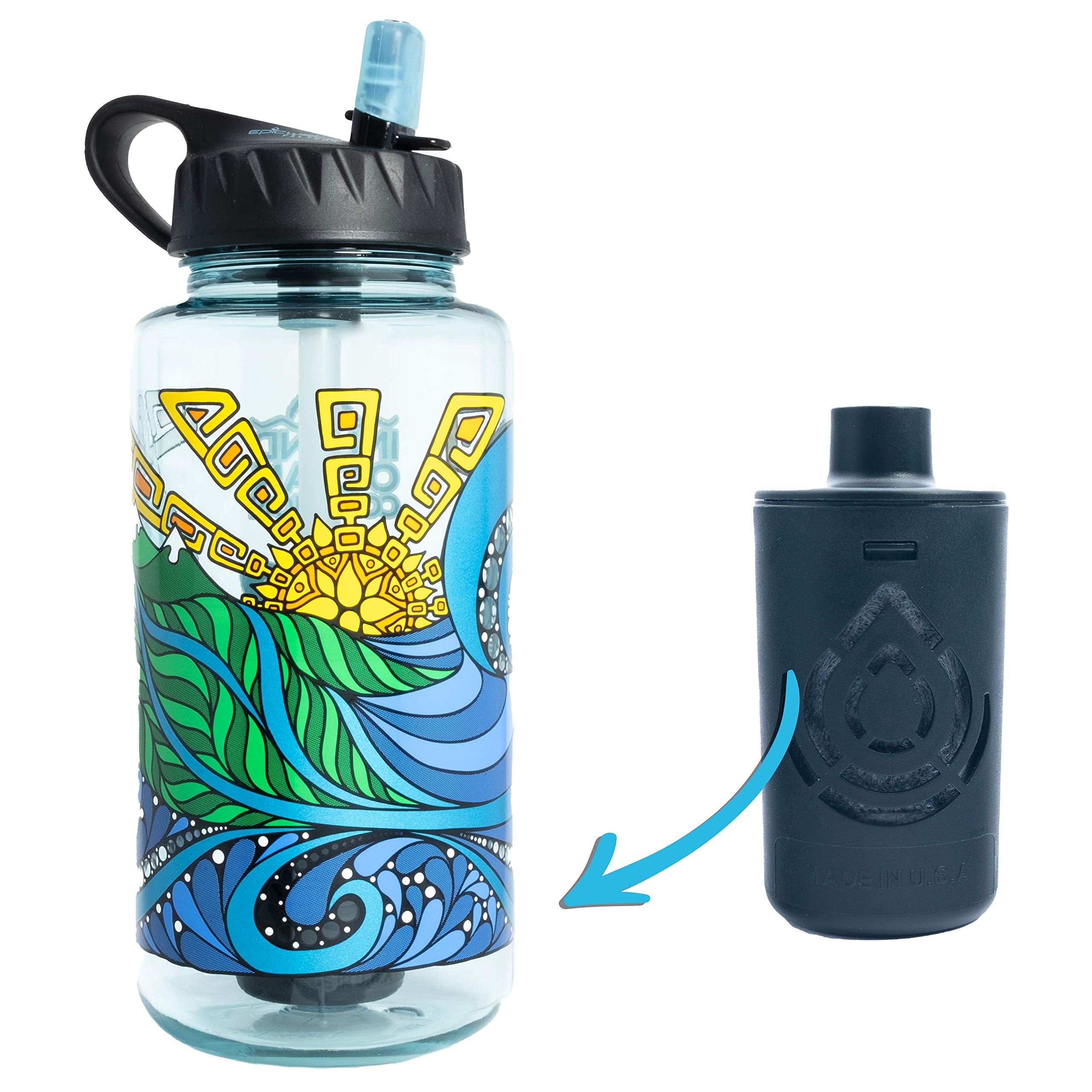 Epic Nalgene Og  Water Bottle With Filter  Usa Made Bottle And Filter  Dishwasher Safe  Filtered Water Bottle  Travel Water Bott