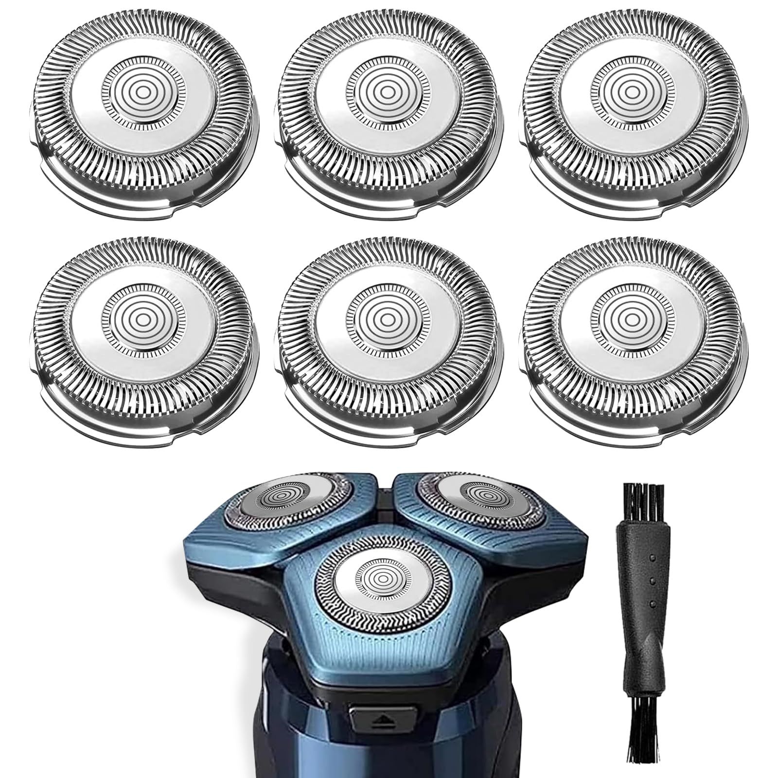 Evergreen Luxe Sh70/71 Replacement Heads Blades Compatible With Philips Norelco Series 7000 Electric Shavers Sh70 Sh71 Double Bl