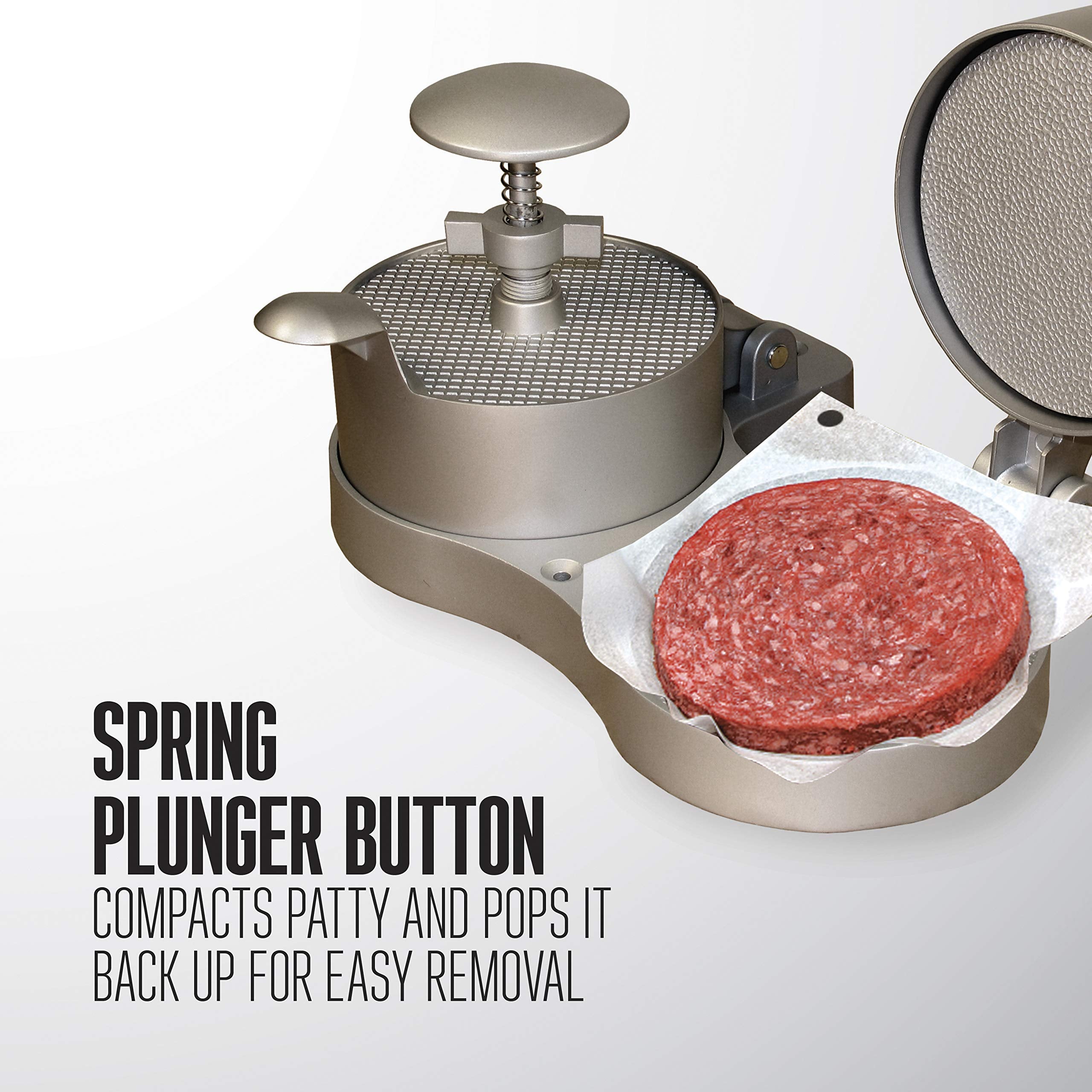 Weston Burger Press, Makes 4 1/2'' Diameter Patties For Hamburger, Crab Cakes, Sausage, 1/4Lb To 3/4Lb, Spring Ejector For Easy