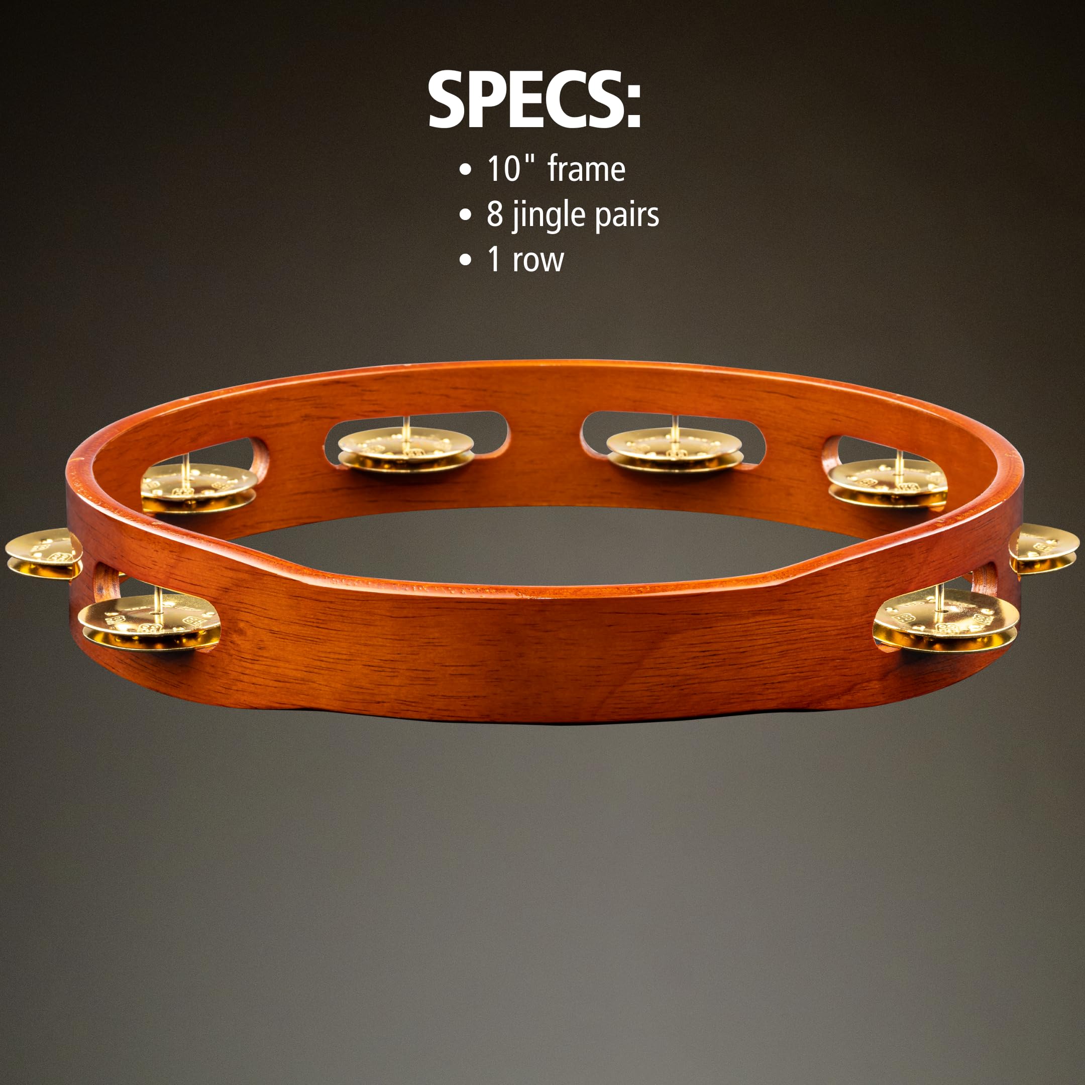 Meinl Percussion Traditional Wood Tambourine With Solid Brass Jingles, Single Row   Not Made In China   For All Musicians, 2 Yea