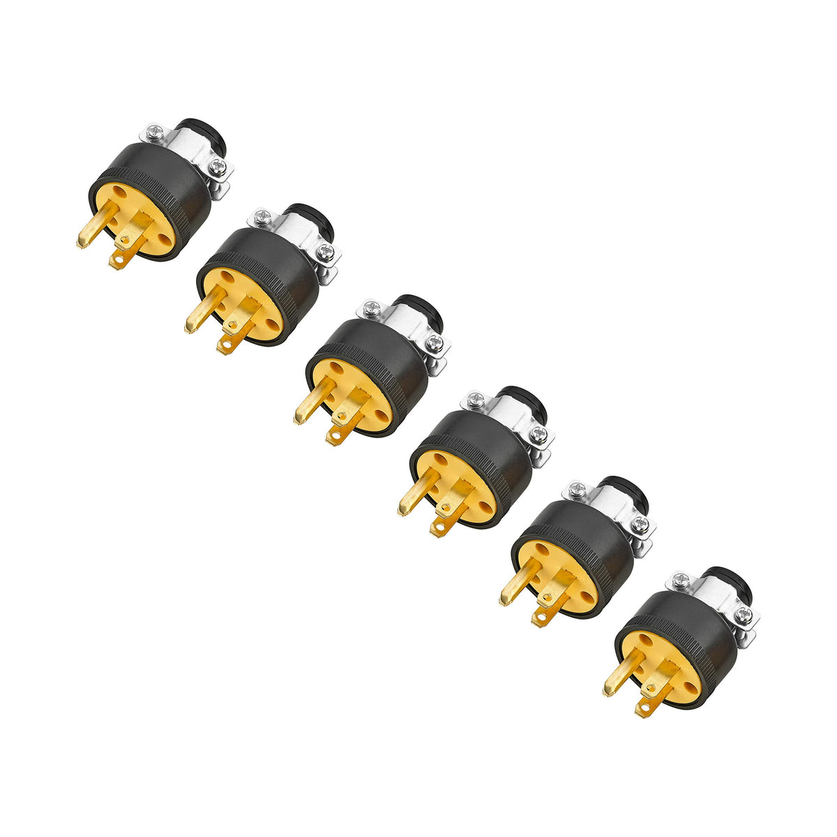 Extension Cord Electrical Wire Repair End 15 Amp, 125 Volt | Male 3 Prong Grounding Replacement Connectors Set | Safety Rated Co