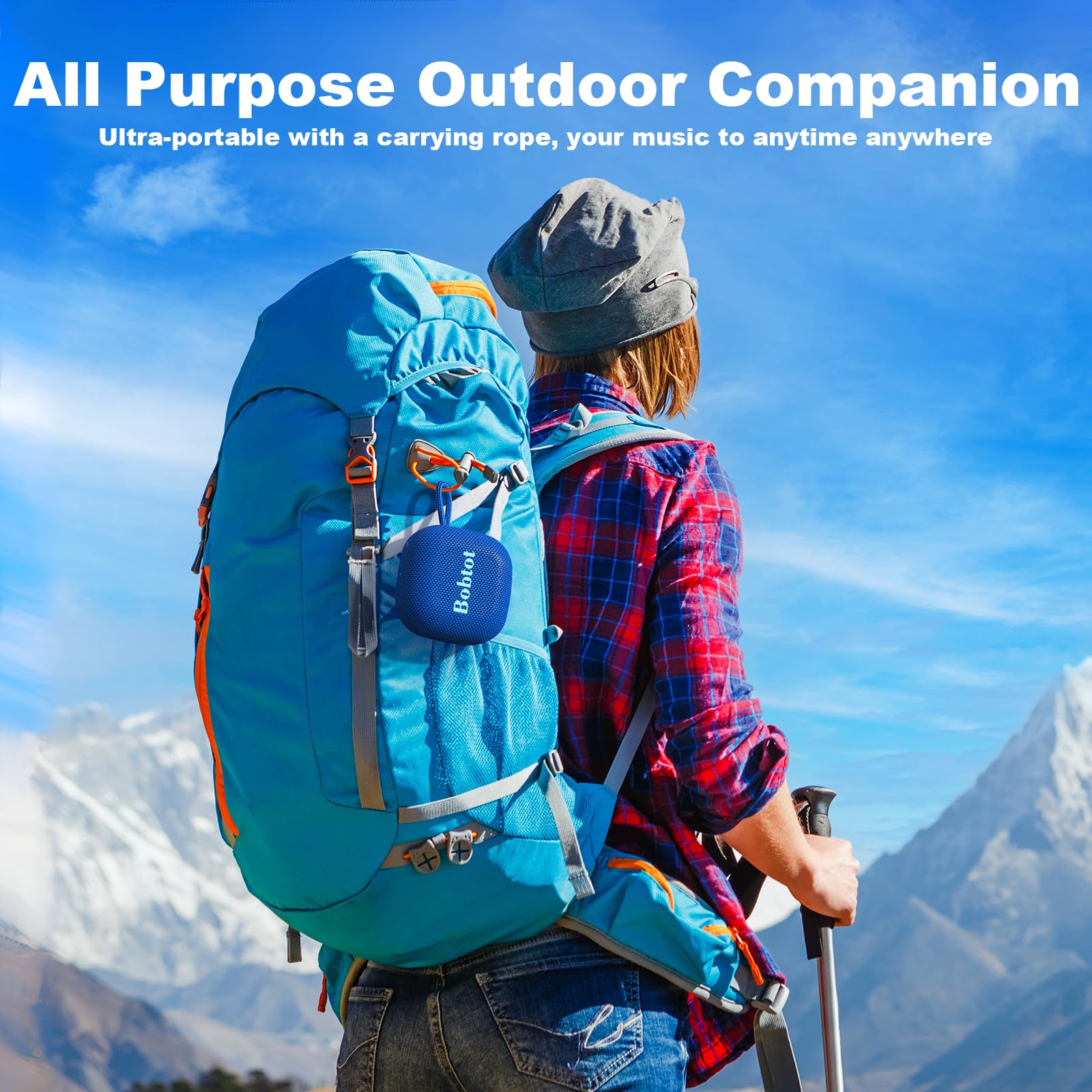 Bobtot Portable Speaker Wireless Bluetooth Speakers   Waterproof Speakers With 16 Hours Of Playtime, Loud Stereo Sound, Built In