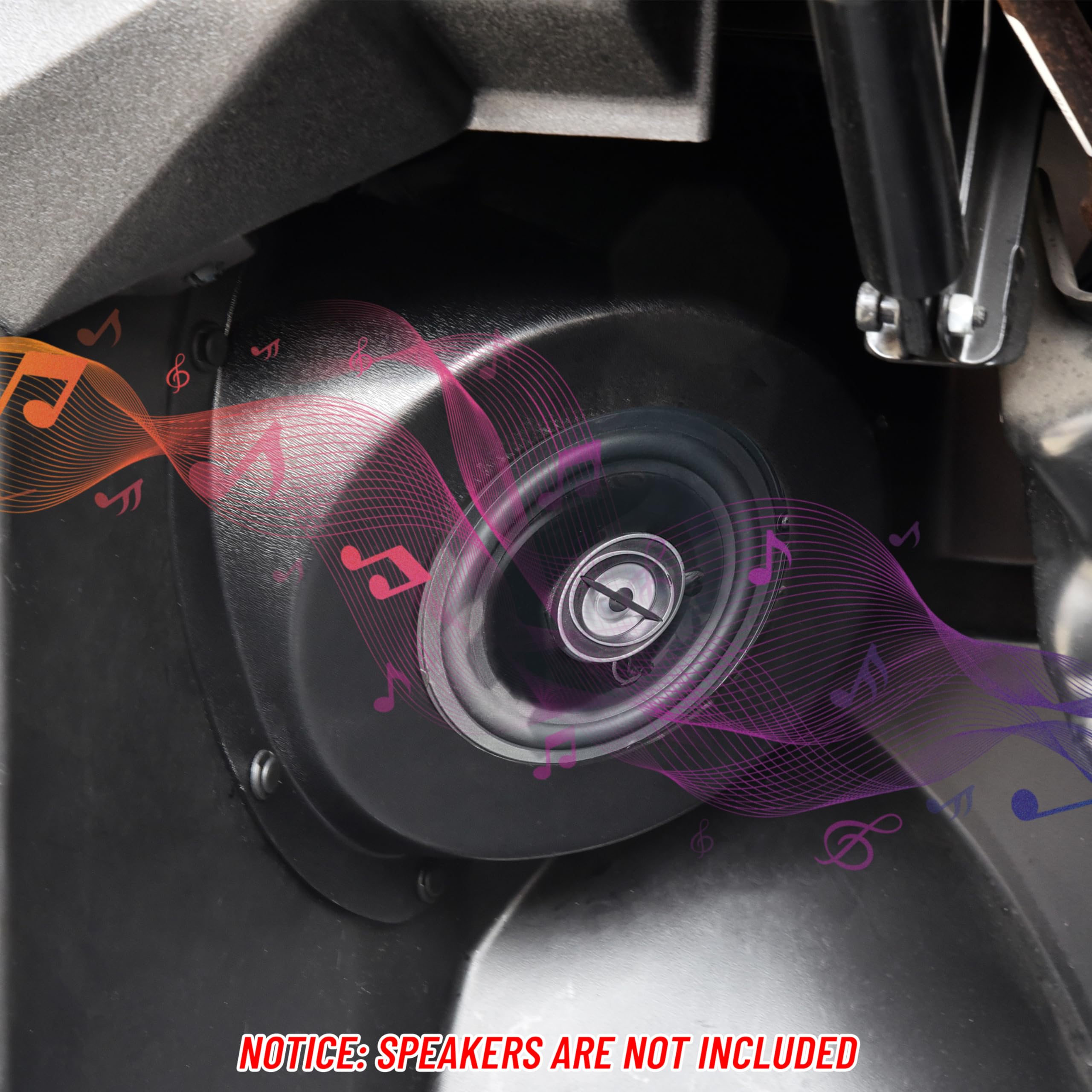 Utv Under Dash Kick Pod Brackets, Sautvs 6.5'' Speaker Mount Front Kick Panels For Polaris General 1000 Eps Accessories (2Pcs)