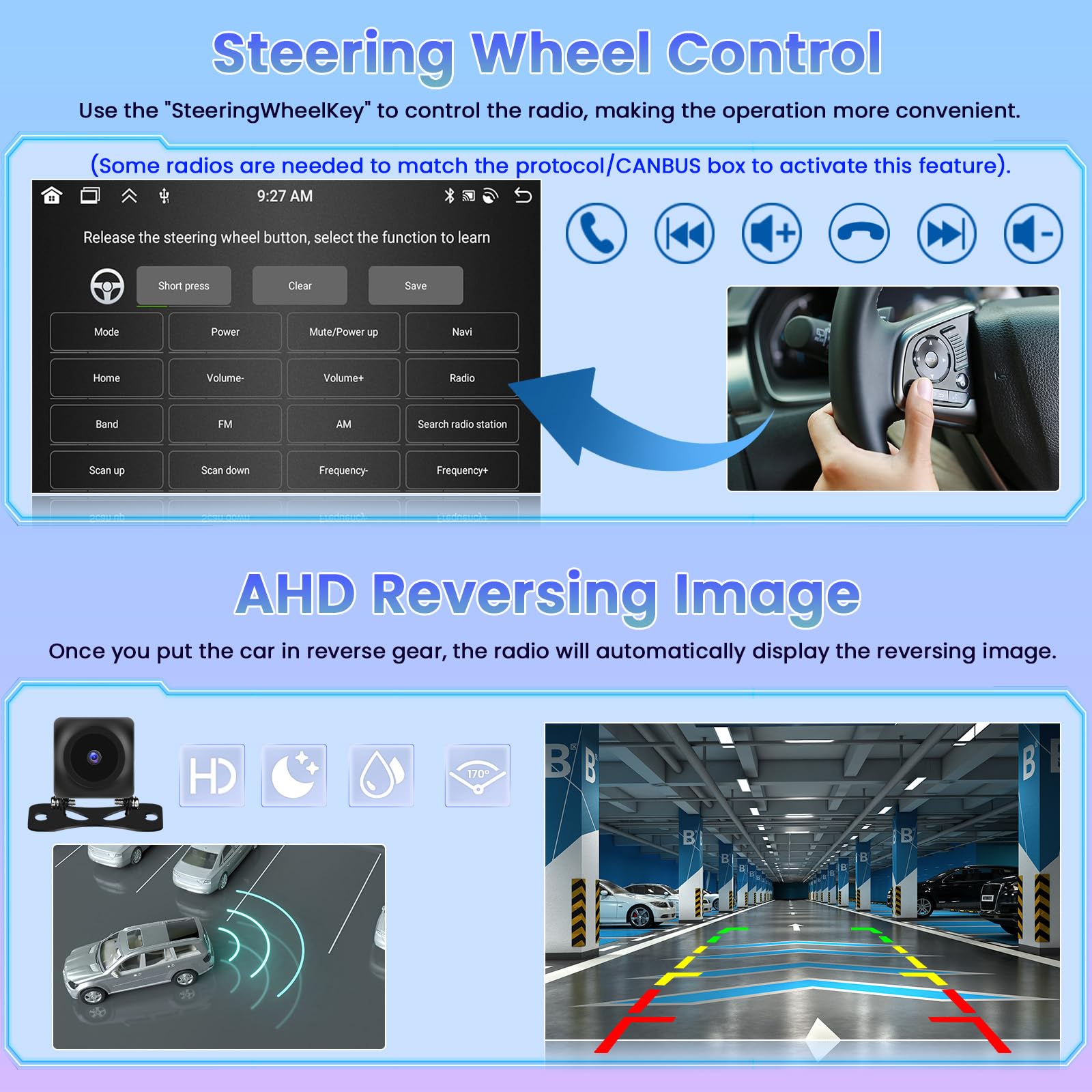 Roinvou 8 Cores 4+64G Android Car Radio For Mazda 3 2014 2018, 9'' Touch Screen Carplay Android Auto With 32Eq Bluetooth Wifi Gp