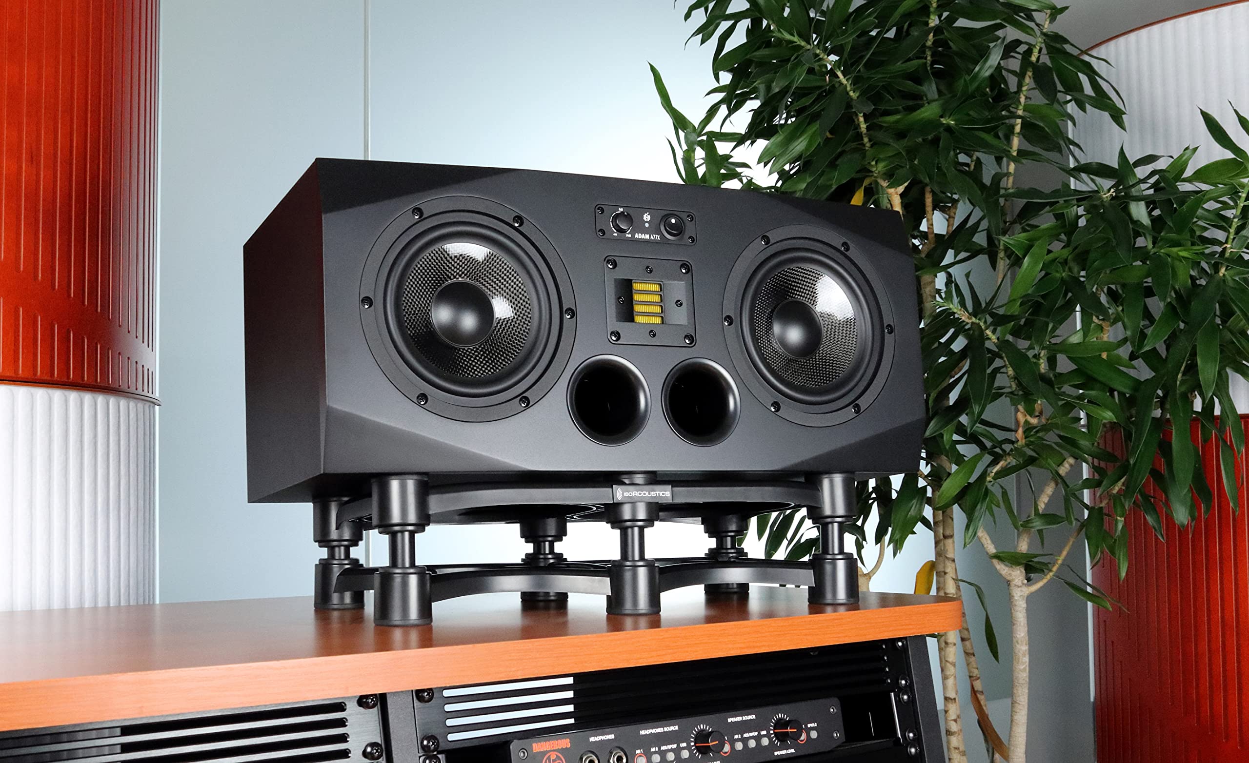 Isoacoustics Iso Stand Series Speaker Isolation Stands With Tilt Adjustment: Iso 430 (17'' X 9'') Single