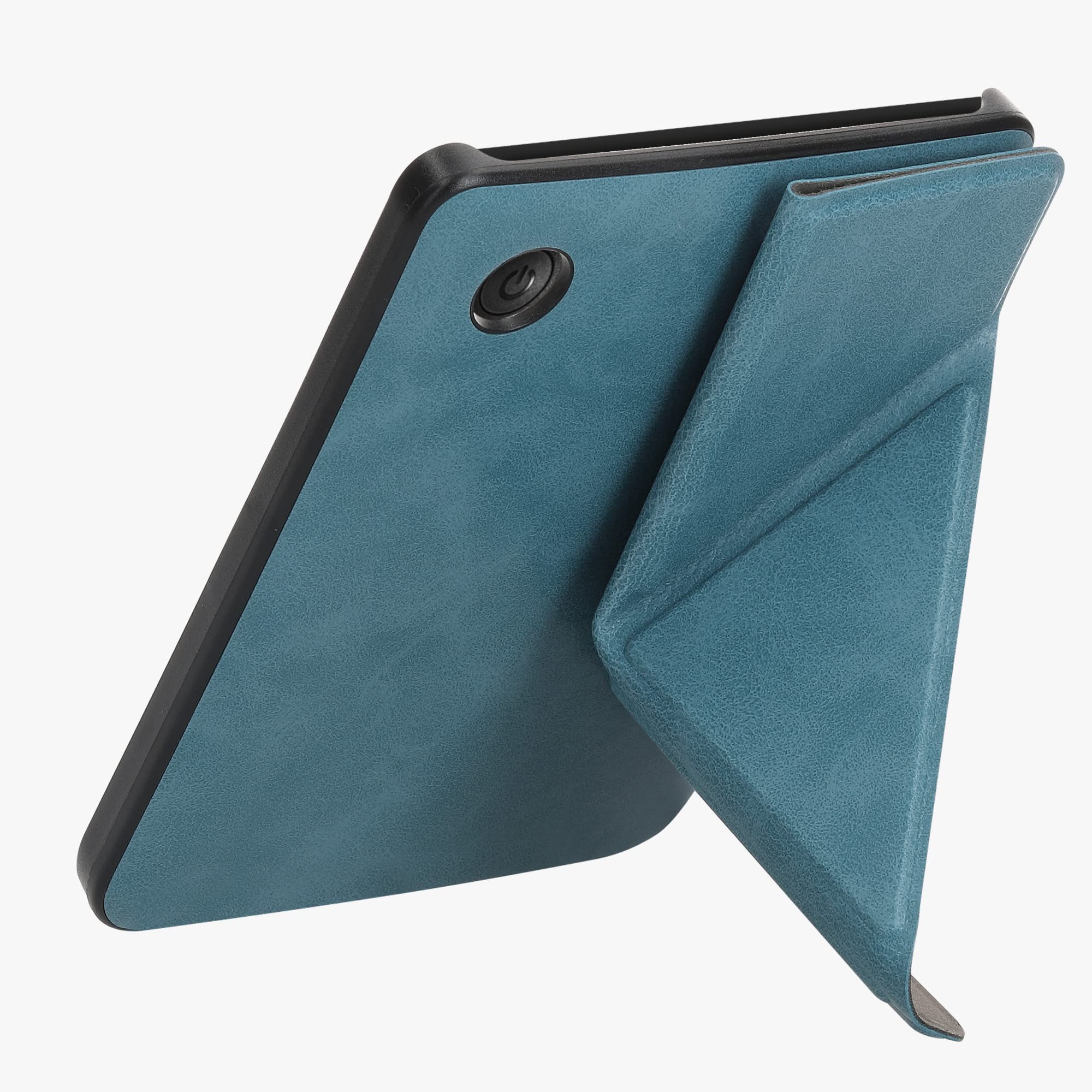 Kwmobile Origami Case Compatible With Kobo Clara 2E / Tolino Shine 4 Case   Slim Pu Leather Cover With Stand   Petrol