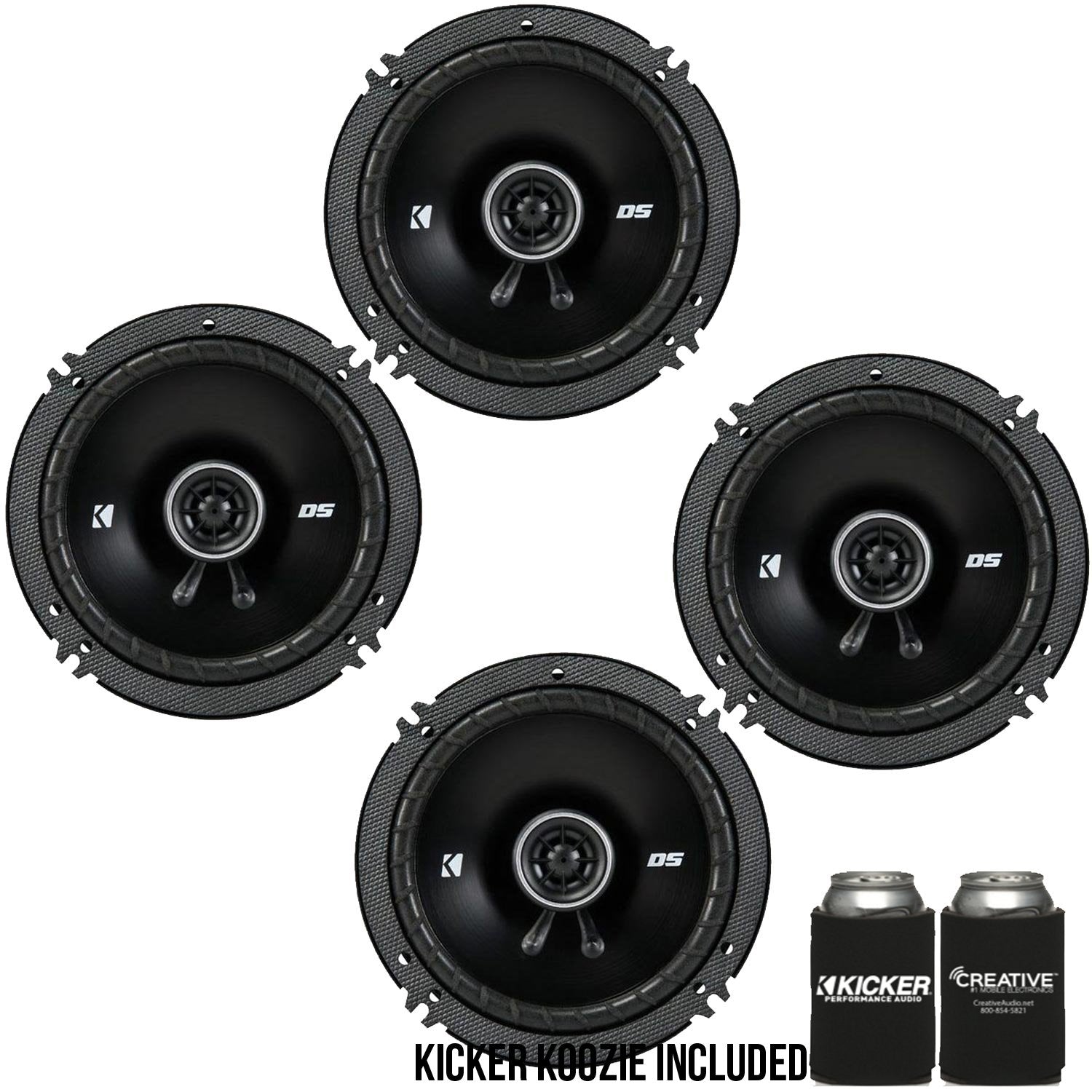 Kicker Dsc650 6.5 Inch (160 165Mm) Coaxial Speakers, 4 Ohm Bundle