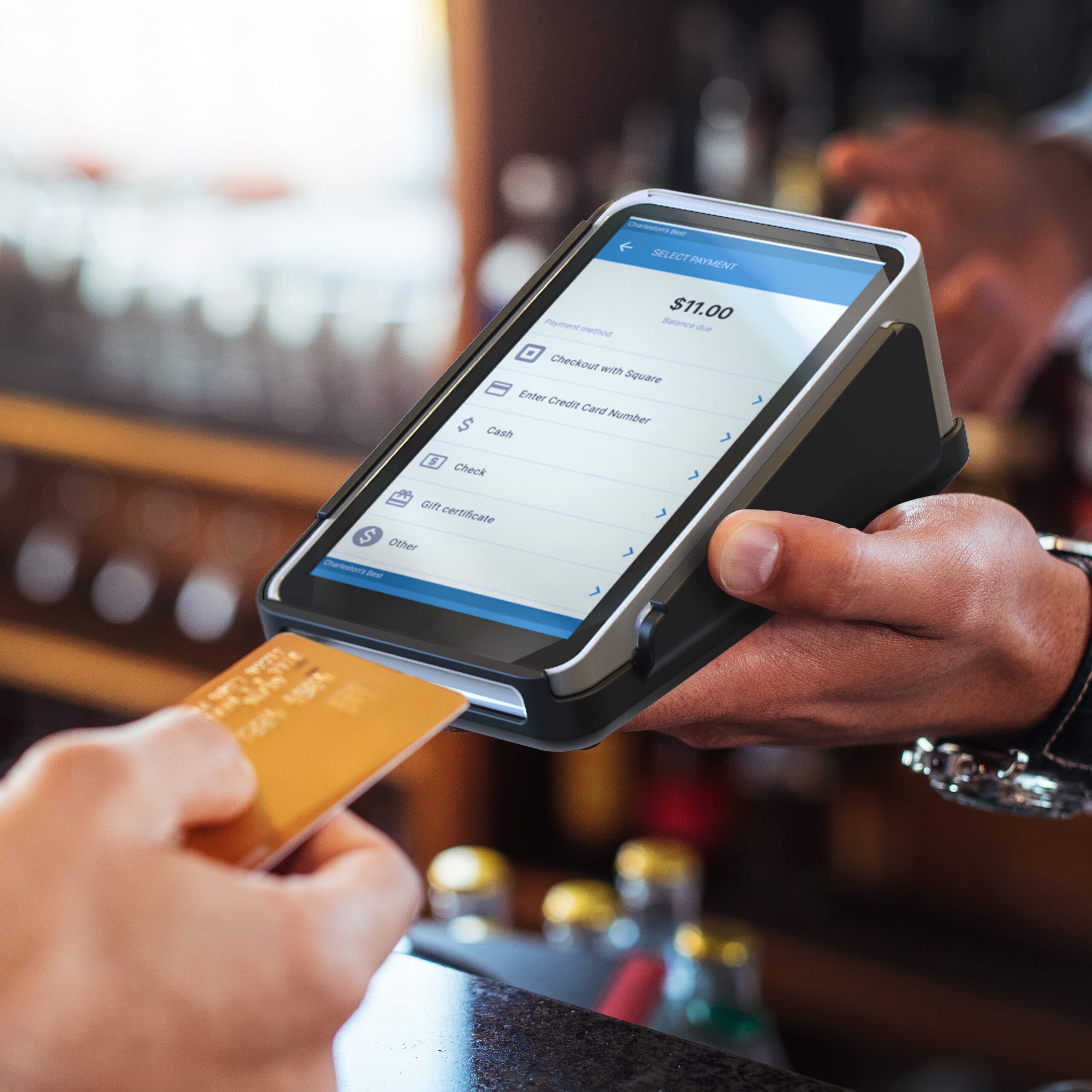 Encased Protective Case And Screen Protector For Square Terminal Card Reader - Rubberized Hard Casing With Non-Slip Base And Tem