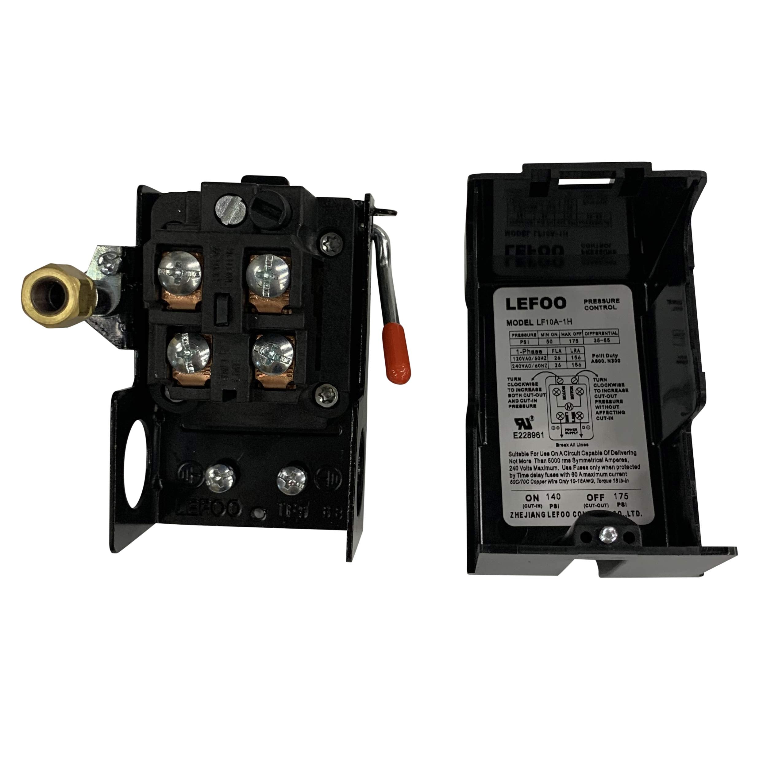 Pressure Switch Control Air Compressor 140 175 1 Port Heavy Duty 26 Amp