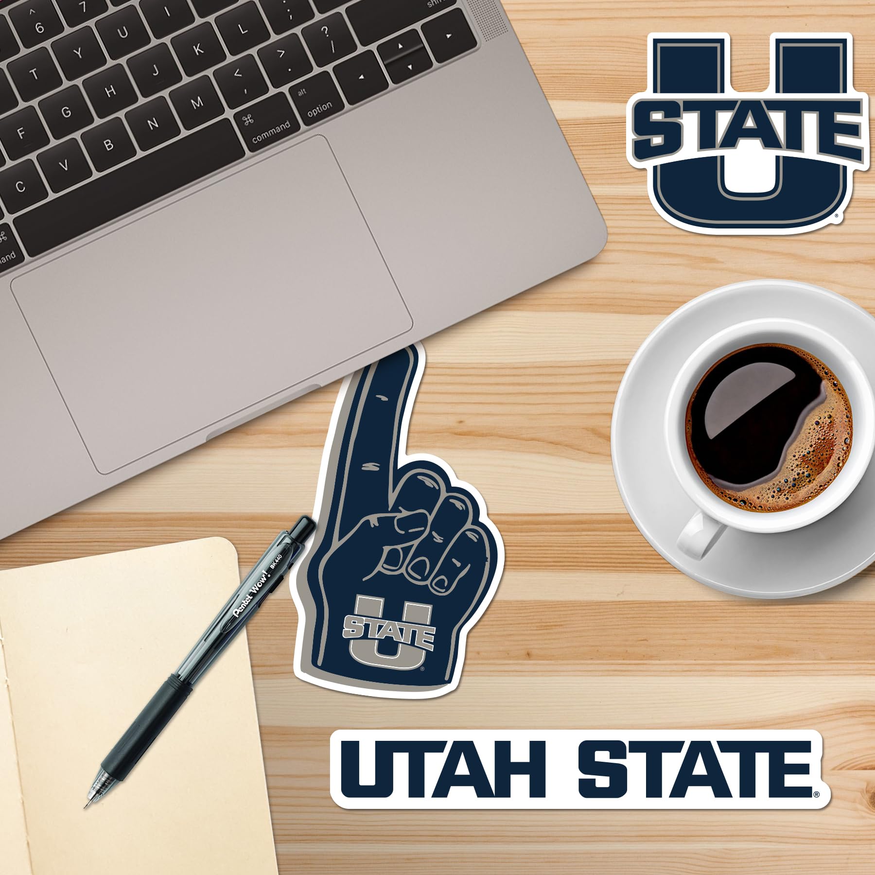 Utah State University 8Ct Vinyl Large Deluxe Stickers Variety Pack   Laptop, Water Bottle, Scrapbooking, Tablet, Skateboard, Ind