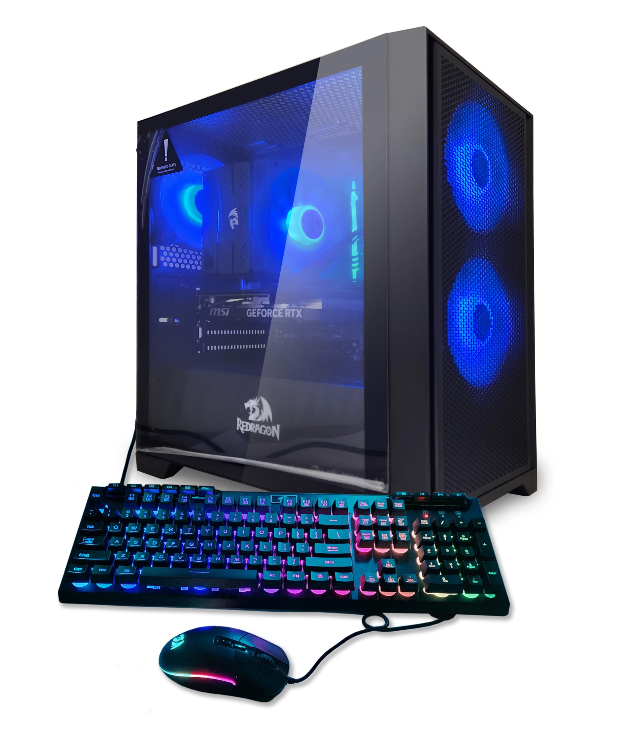 Redragon - Gaming System - Fire Series - Intel Core i5 14600K 3.5 GHz, NVIDIA RTX 4060, 1TB NVME SSD, 16GB DDR4 RAM 3200, 650W G