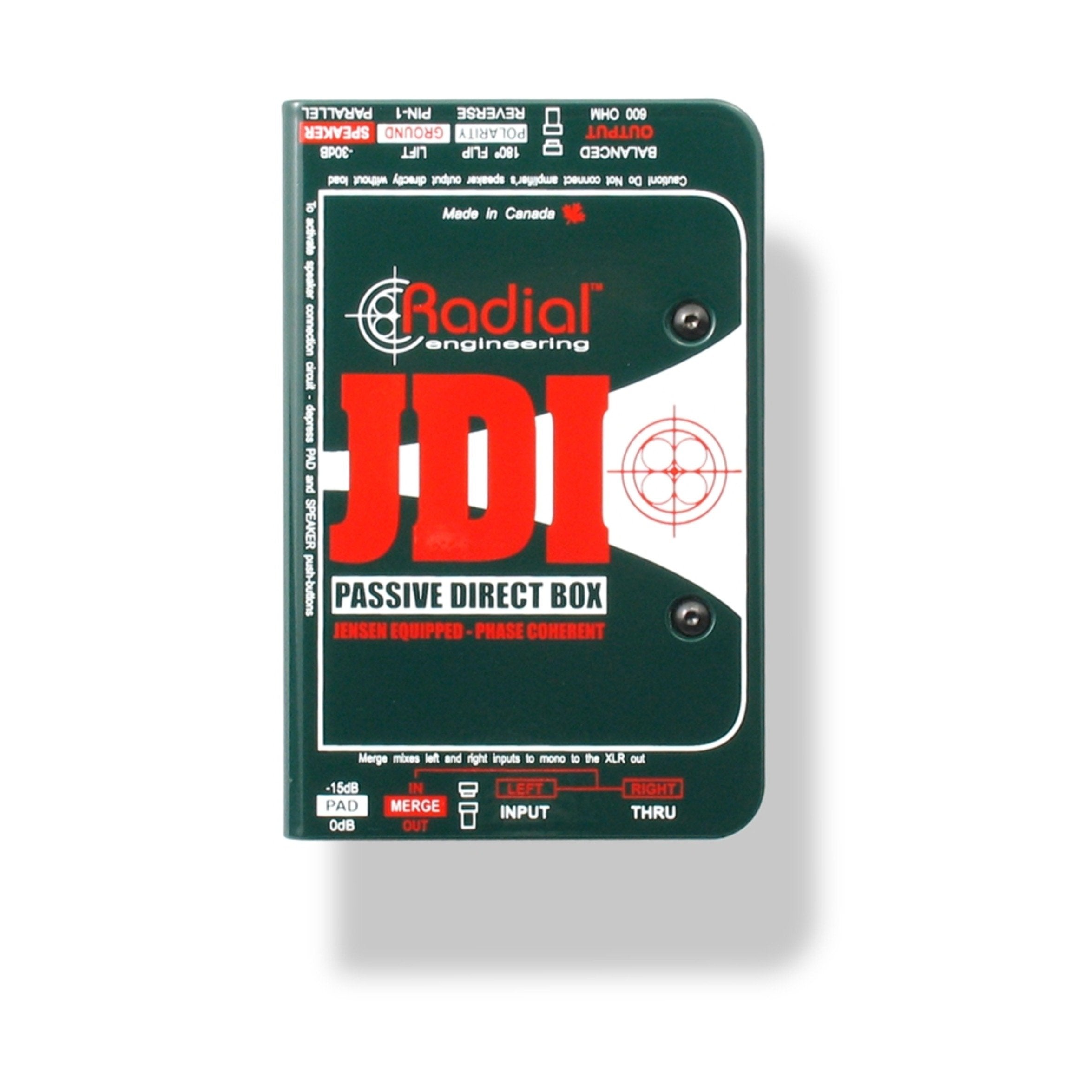 Radial Engineering R8001010Jdi Single Channel Passive Direct Box With Jensen Transformer
