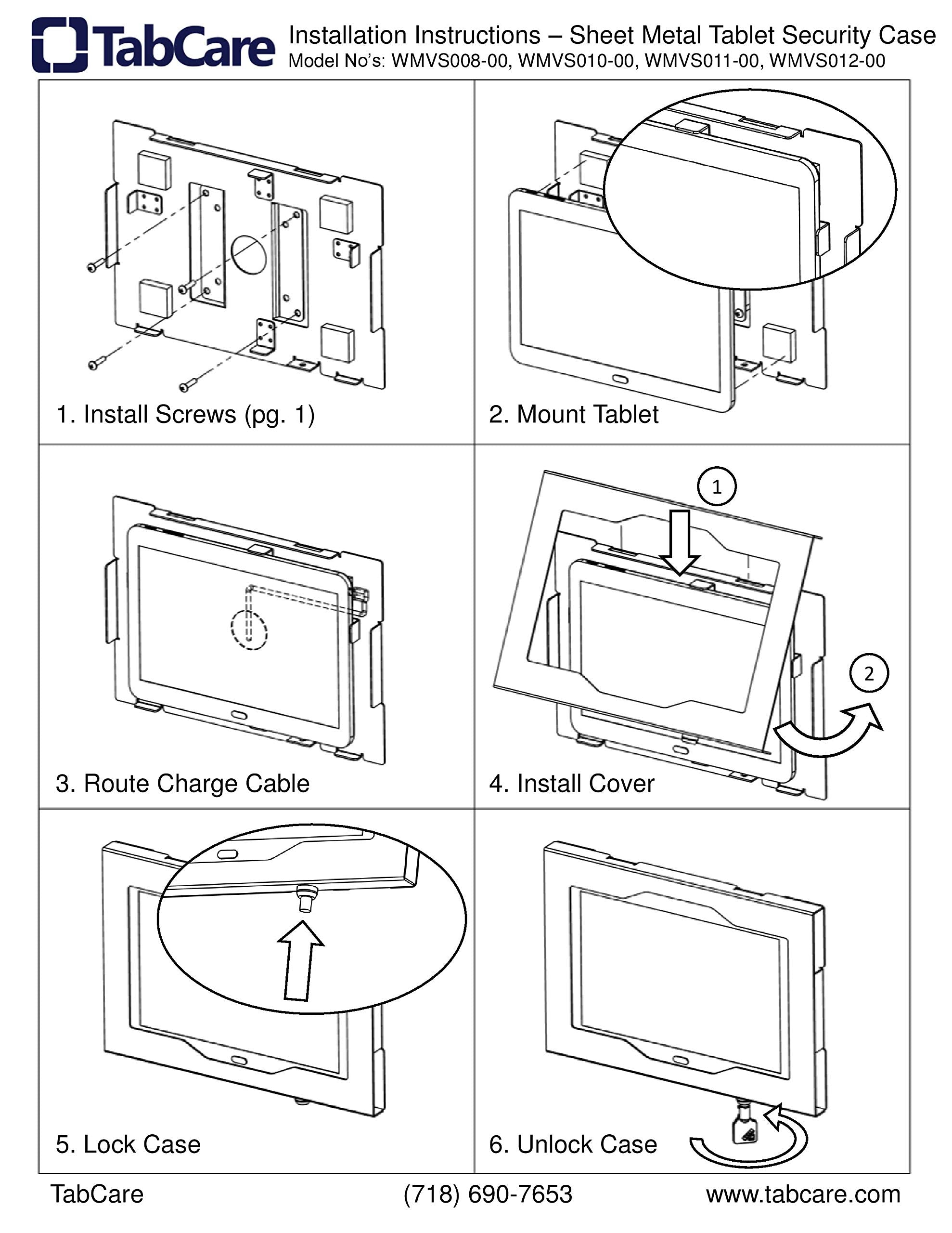 Tabcare Locking Security Metal Case For Apple Ipad Pro 10.5' For Kiosk, Pos, Store, Show Display (White, Ipad Pro 10.5)