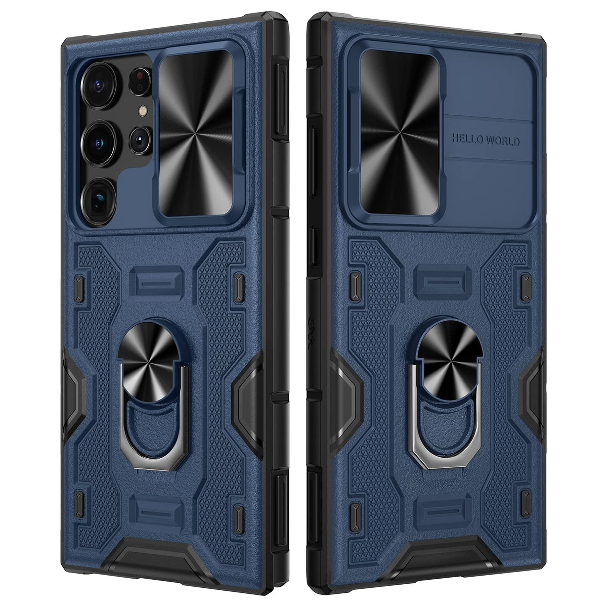 Vego For Galaxy S23 Ultra Phone Case, S23 Ultra Case With Slide Camera Cover & Kickstand, Anti Scratch Case With Sponge Cushion 