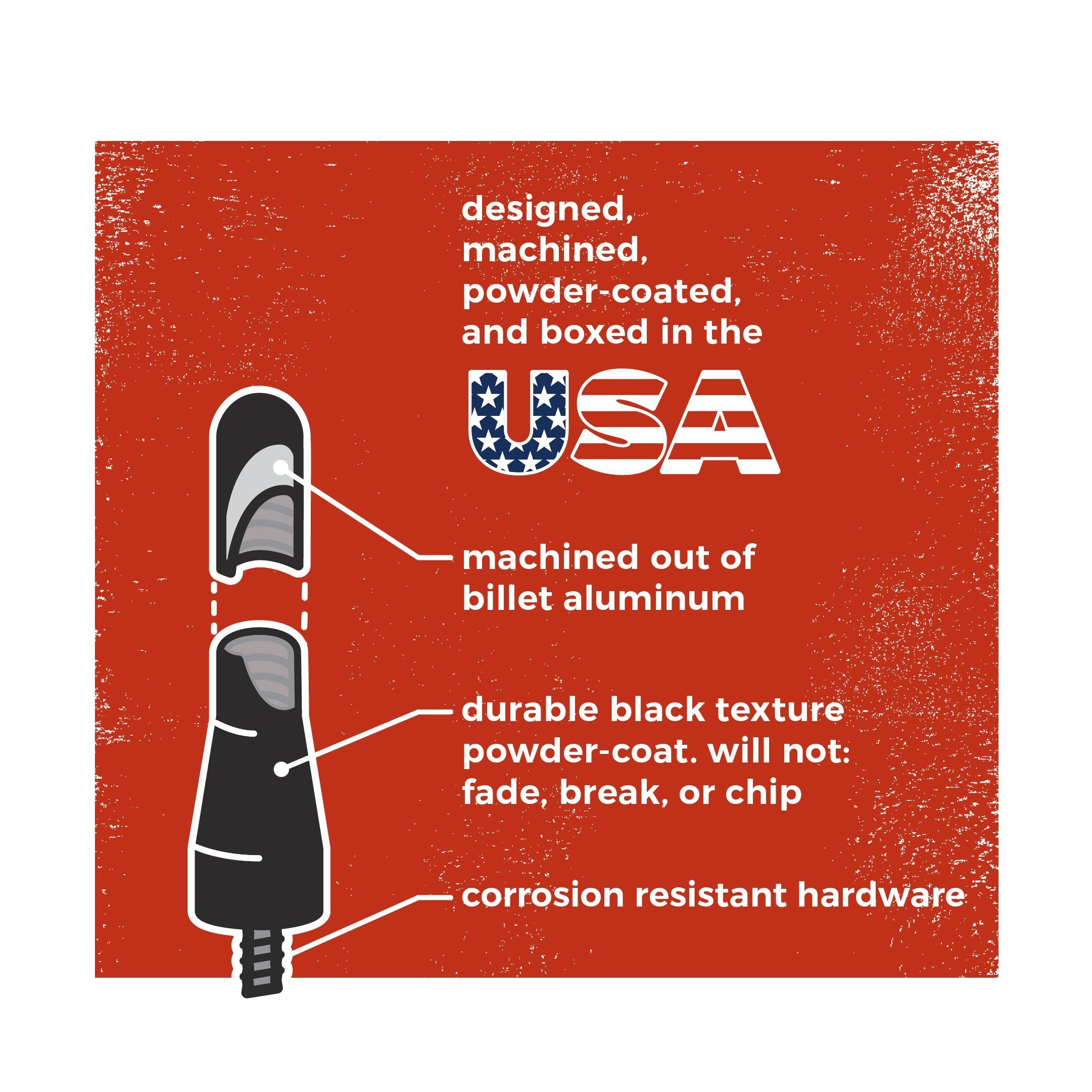 Cravenspeed Stubby Jr Antenna Compatible With Nissan Xterra 2000 2015 | 2 Inches | Short Antenna Replacement | Made In The Usa