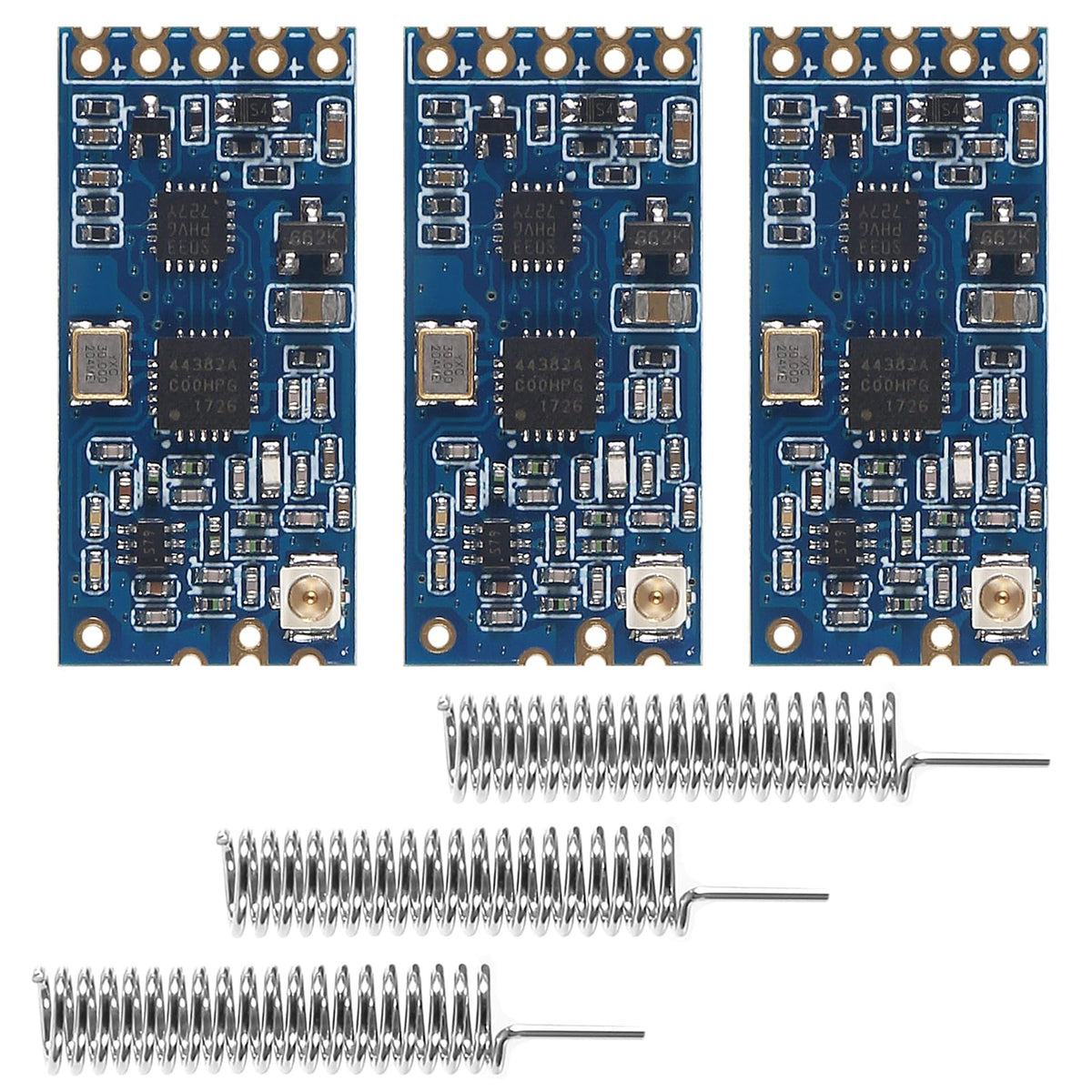 3Pcs Hc 12 433Mhz Si4463 Si4438 Wireless Serial Port Module 1000M Replace Bluetooth With Antenna