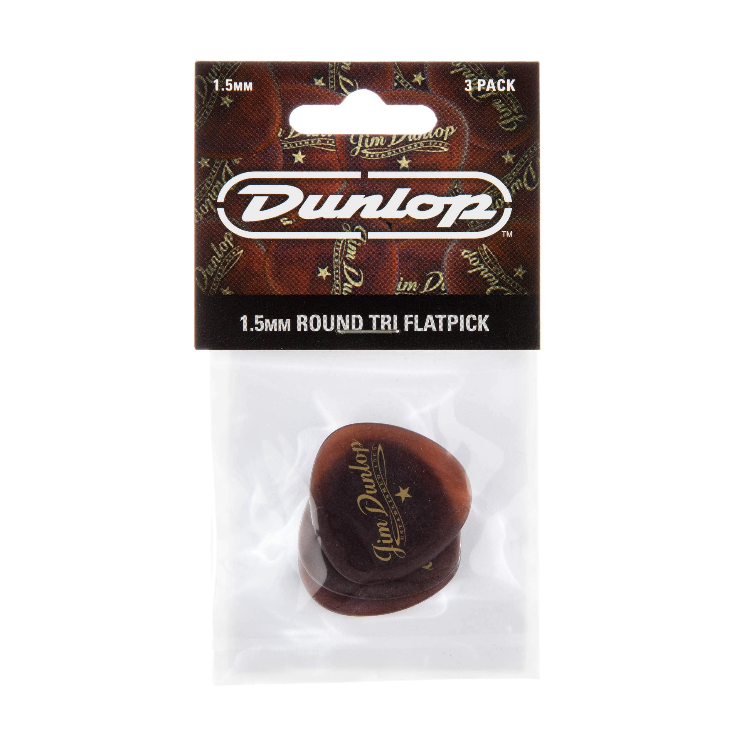 Dunlop Americana Round Triangle, Brown, 3/Players Pack