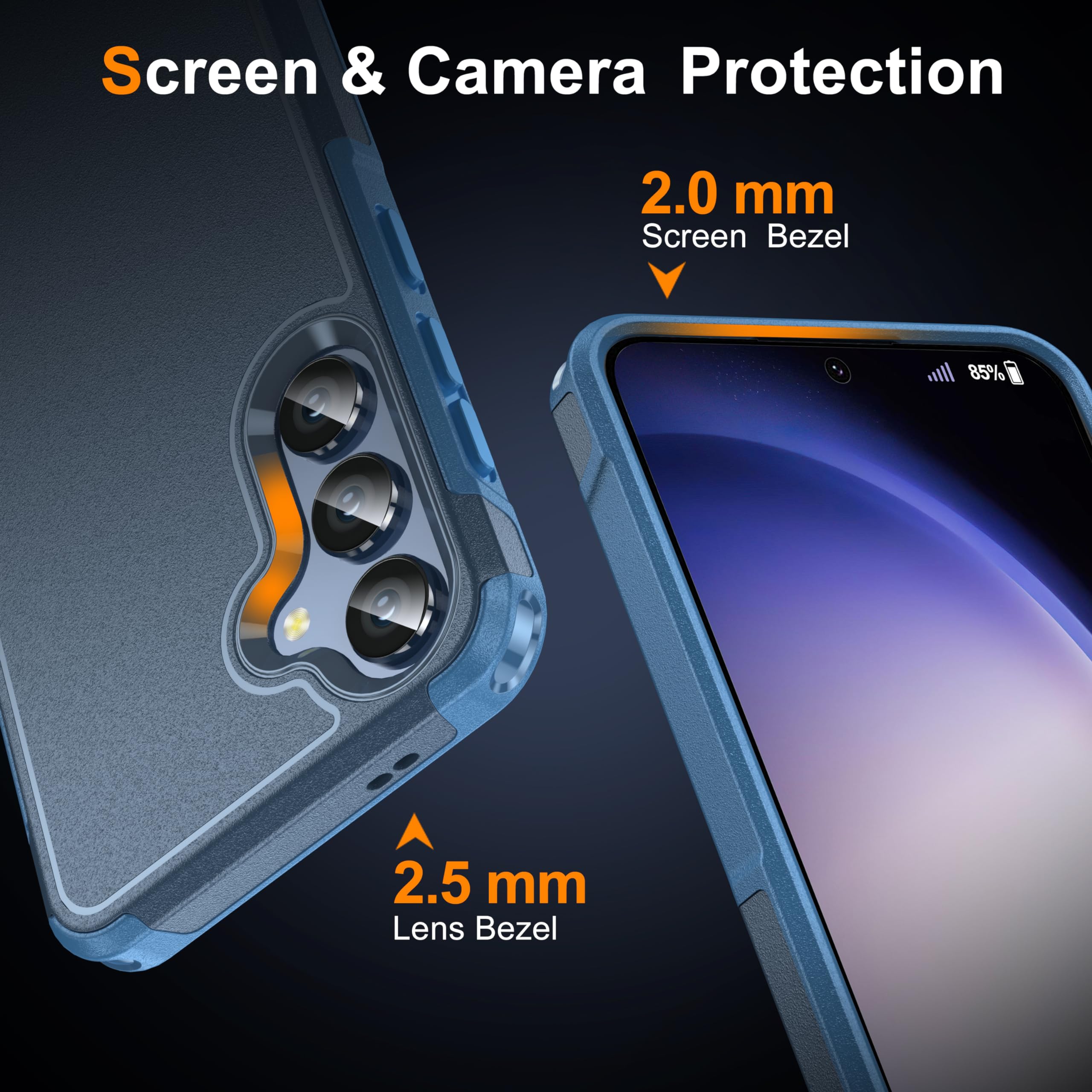 Oneagle For Samsung Galaxy S24 Case,Galaxy S24 Phone Case Upgraded[15 Ft Drop Protection][Supports Wireless Charging]Anti Slip A