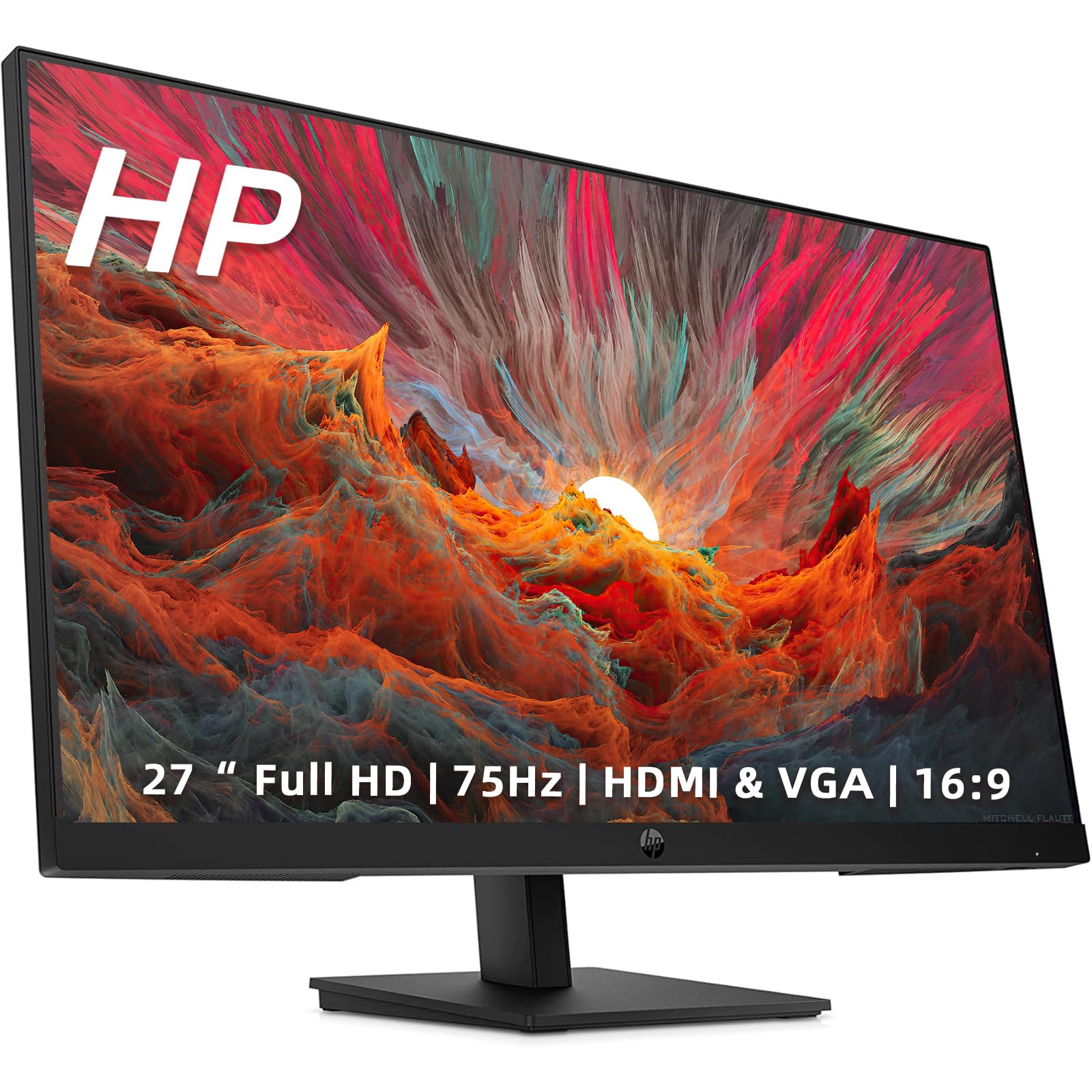 Hp 27'' Fhd Gaming Office Monitor, 3-Side Borderless, 75Hz, Amd Freesync, 1Ms (Vrb), Vesa, Highly, Tilt Adjustable Stand Built-I